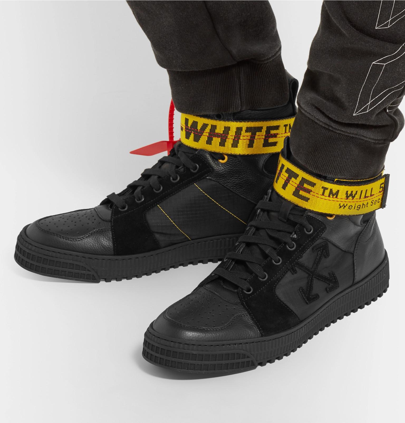 off white industrial high top trainers