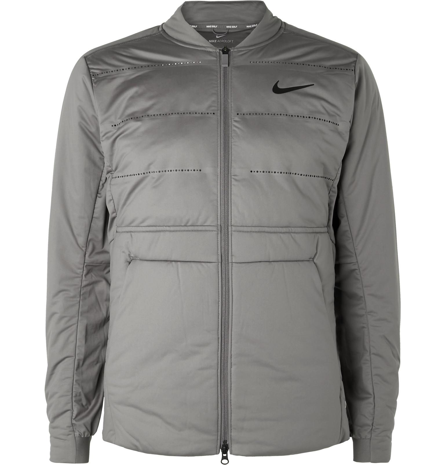 Nike Aeroloft Perforated Quilted Jersey Golf Jacket in Light Gray (Grey ...