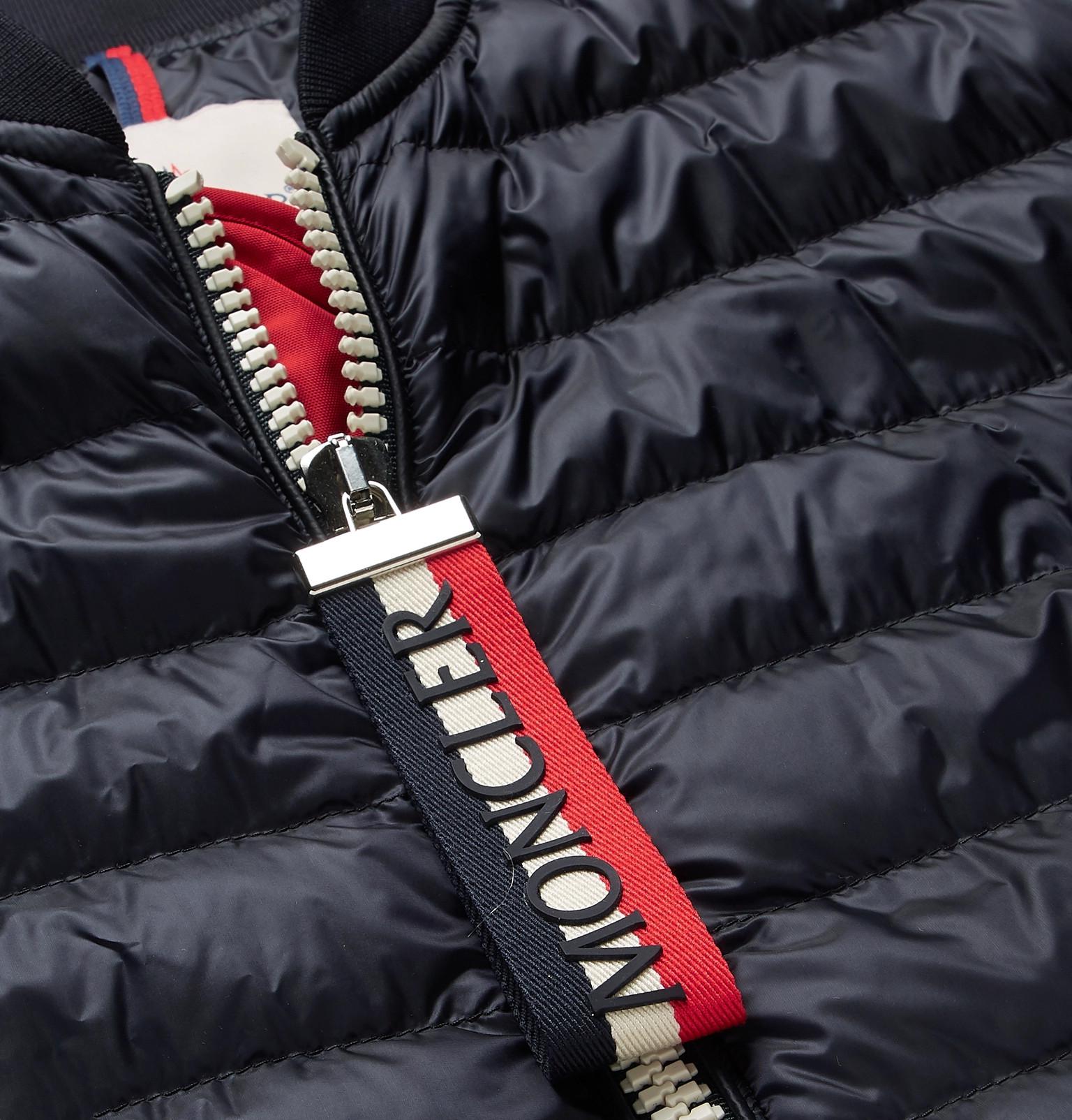 moncler wool and quilted shell down jacket