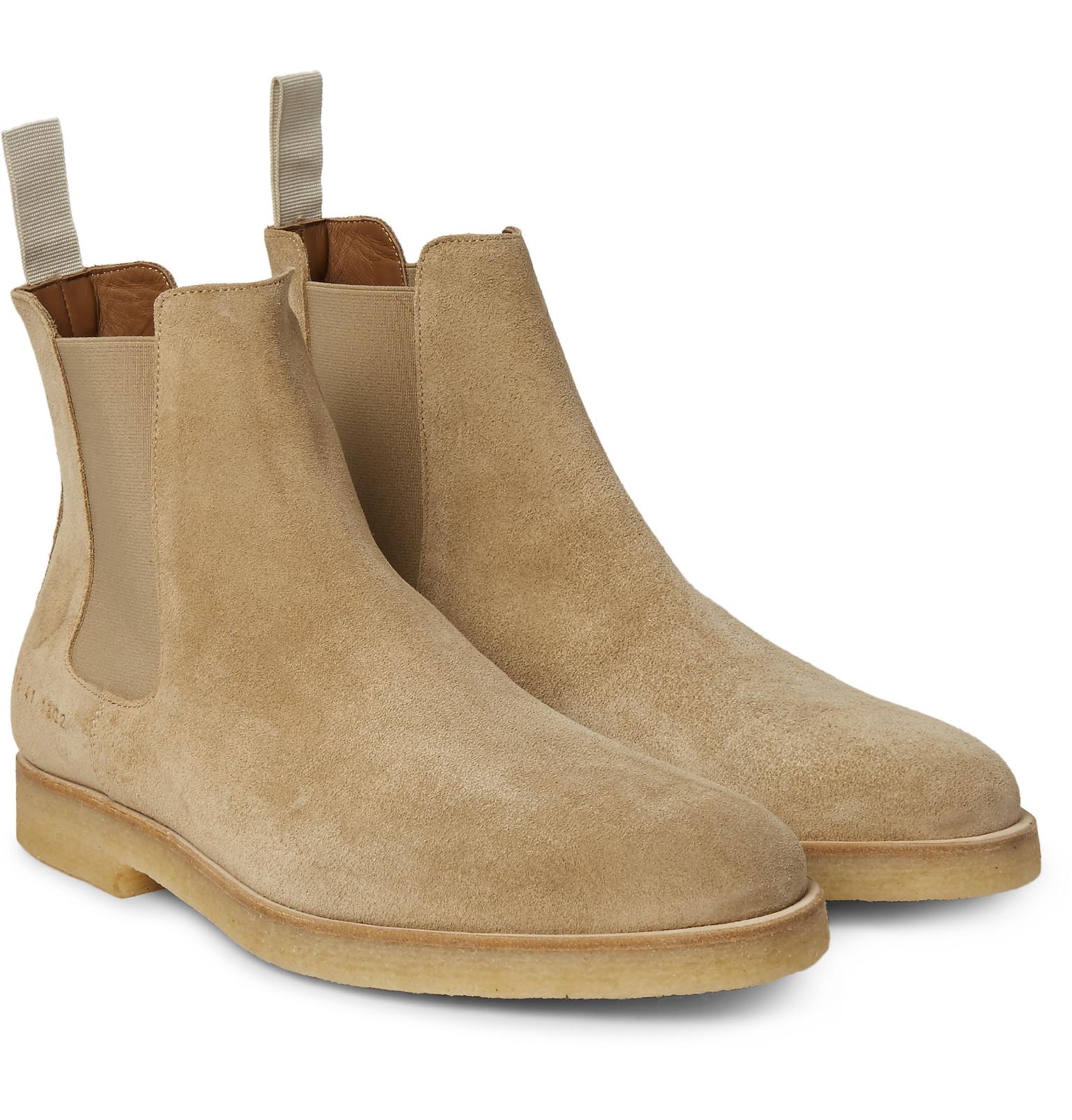 common projects taupe suede