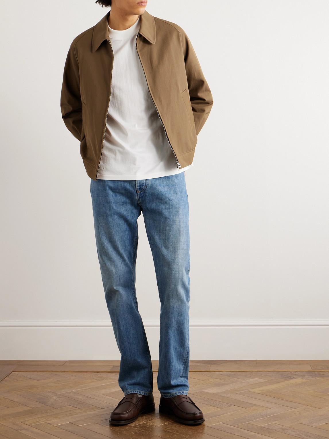 Kaptain Sunshine Gabardine Harrington Jacket in Brown for Men 