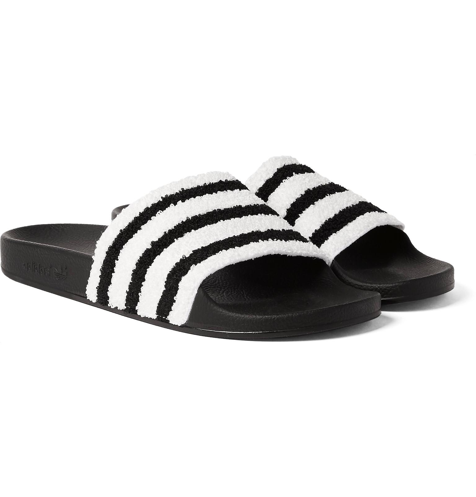 terry cloth adidas slides