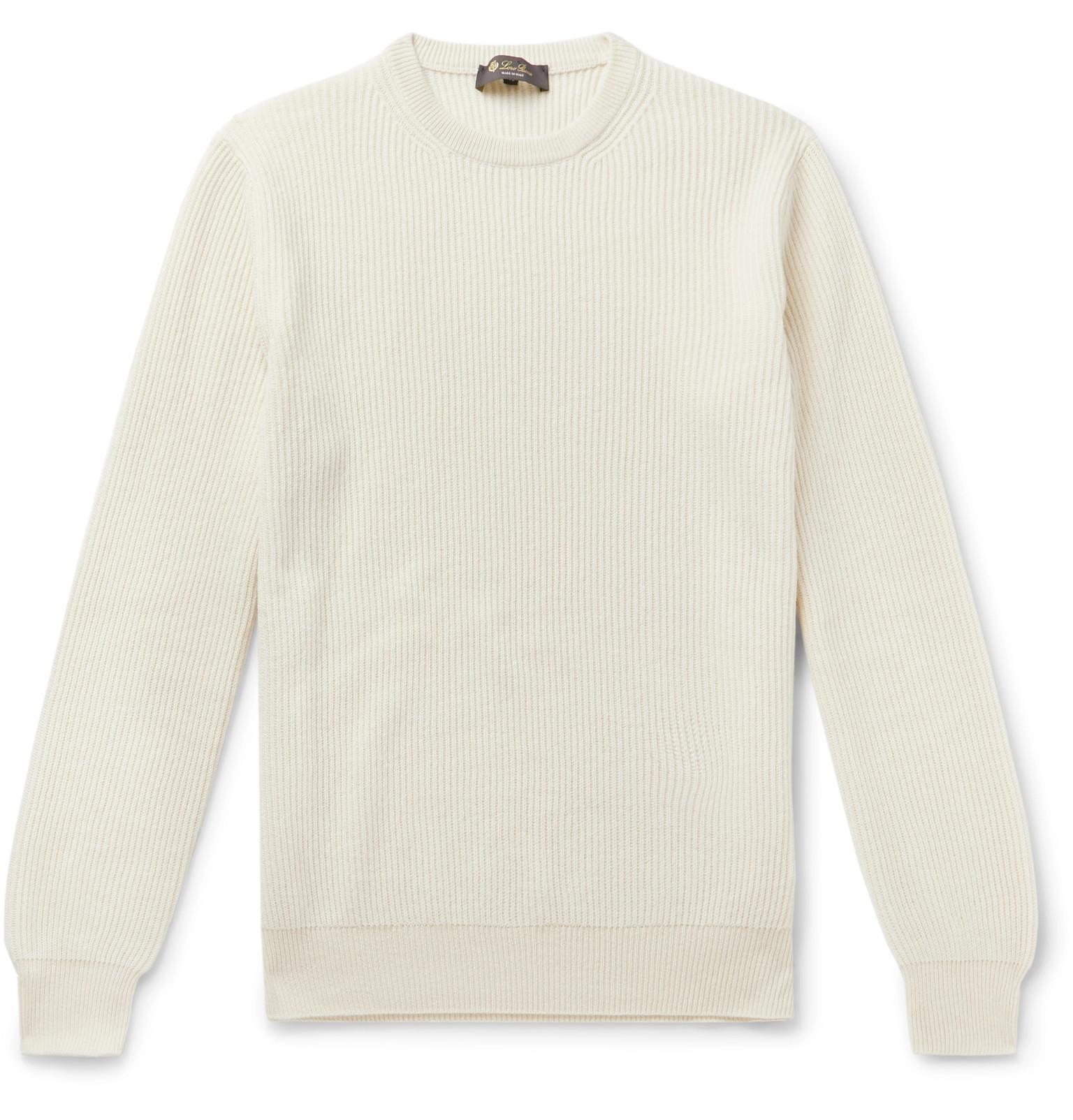 Loro Piana Girocollo Riverside Garment-dyed Ribbed Cashmere Sweater in ...