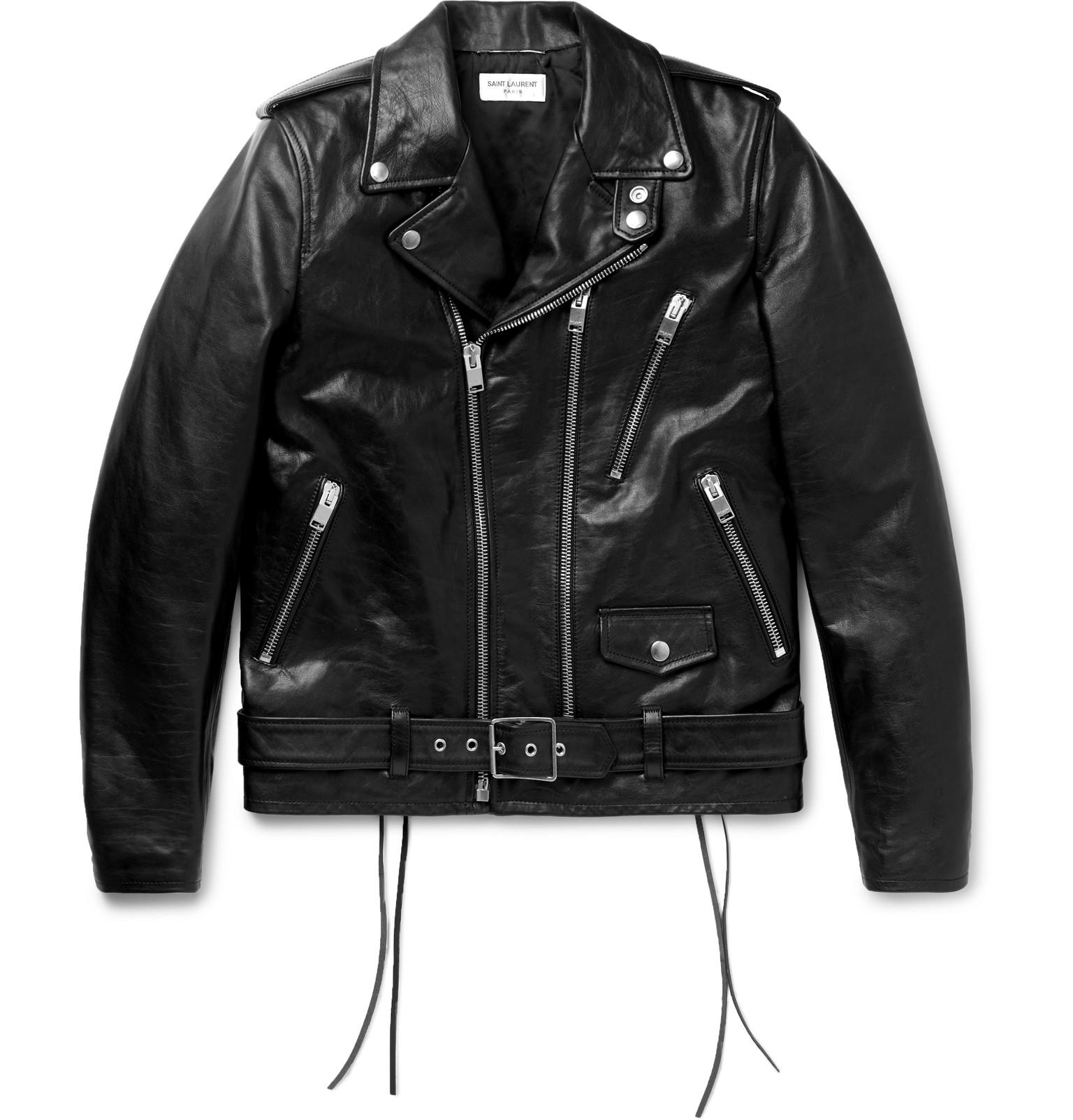 Saint Lau Slim Fit Leather Motorcycle Jacket In Black For Men Featured Saint Lau Black Slim Fit Leather Motorcycle Jacket For Men