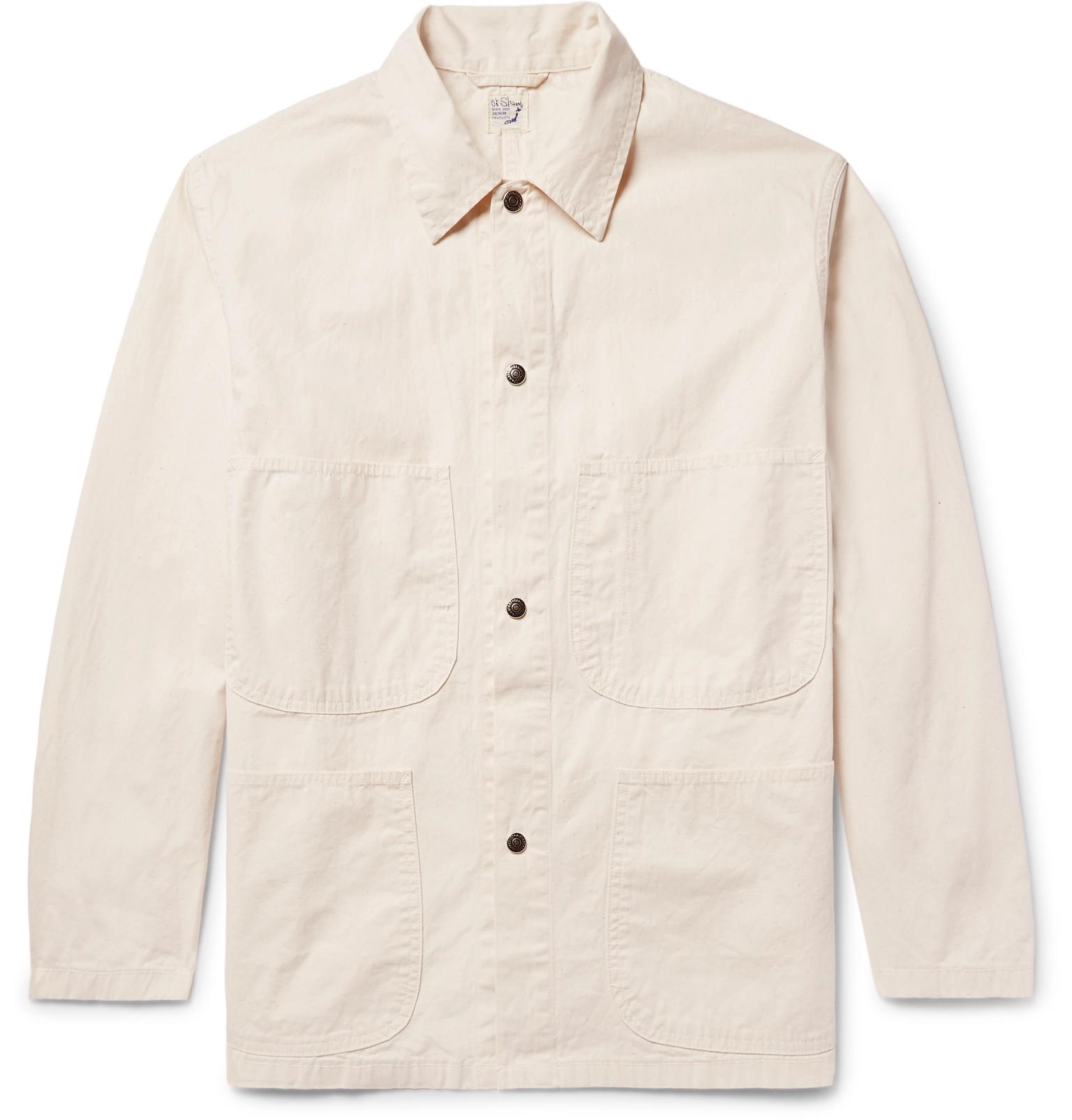 Orslow Slub Cotton Chore Jacket in Cream (Natural) for Men - Lyst