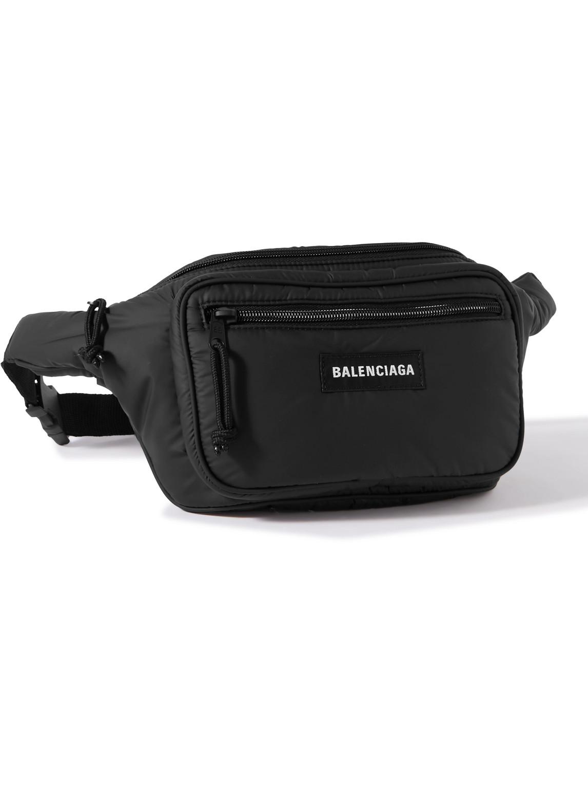 Balenciaga Explorer Logo-appliquéd Nylon Belt Bag in Black for Men | Lyst