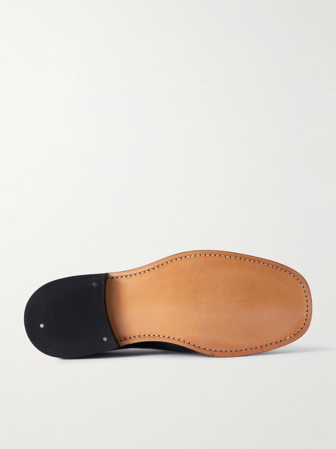 Our Legacy Emporio Armani Sentiero Embellished Leather Loafers in