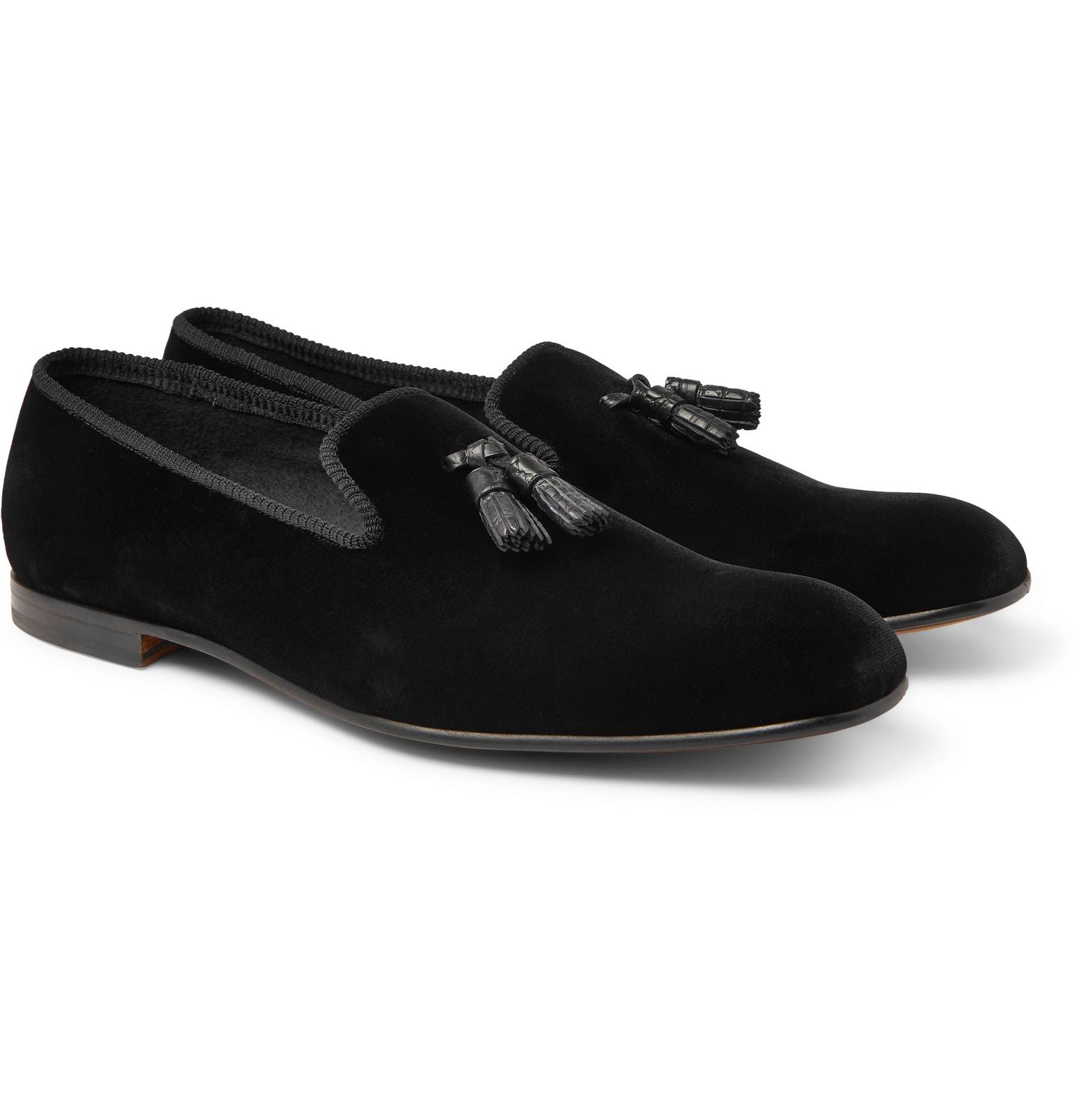 Tom Ford William Velvet Loafers in Black for Men | Lyst