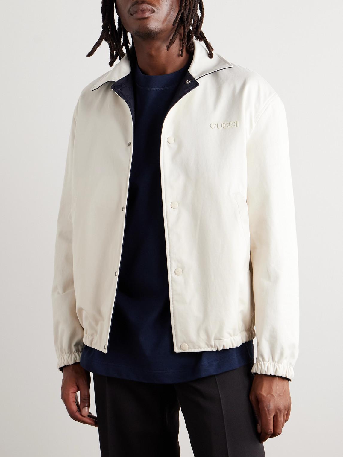 Gucci reversible gg jacquard bomber jacket best sale