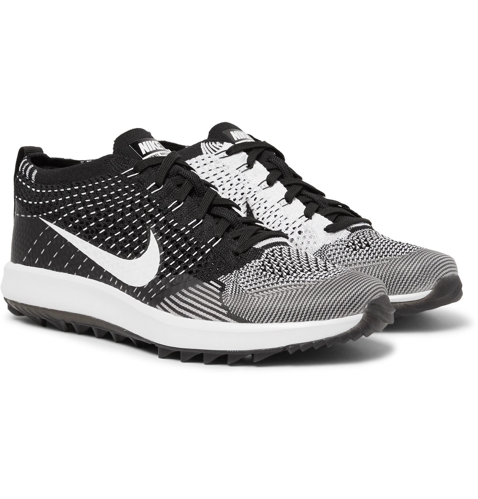 Nike Flyknit Racer Golf Shoes in Black for Men - Lyst