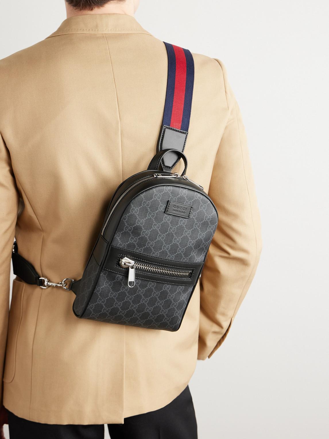 Gucci men's sling backpacks discount