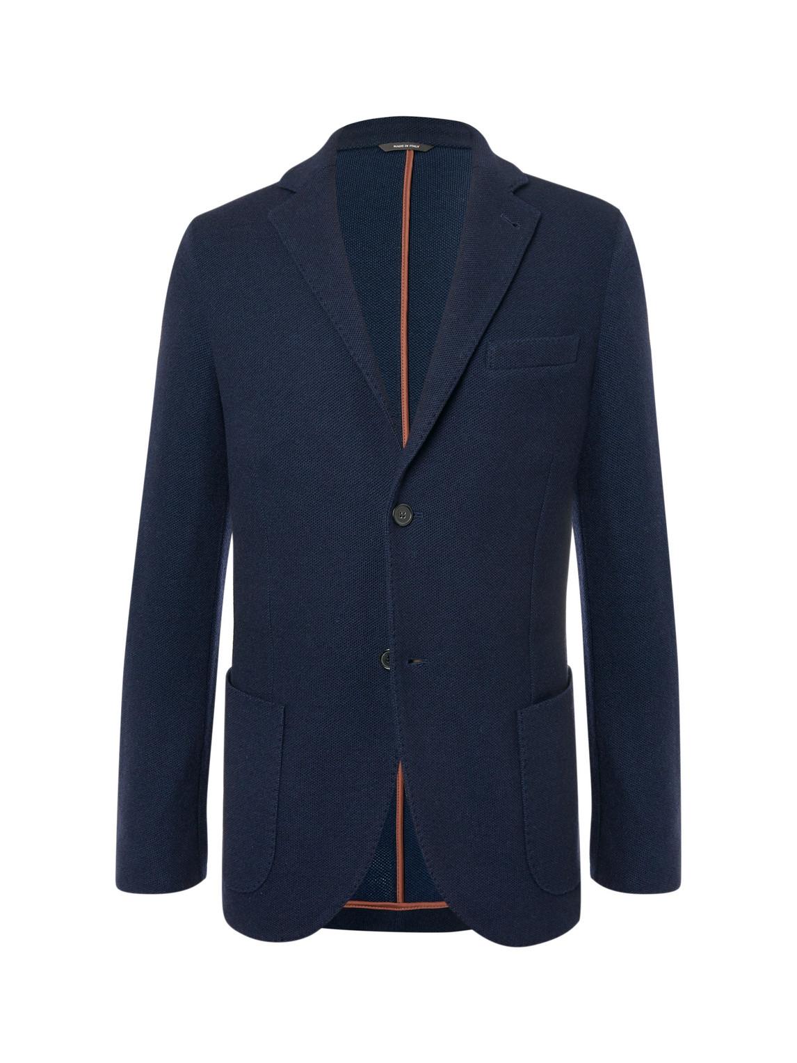 Loro Piana Navy Slim-fit Unstructured Cashmere And Virgin Wool-blend ...