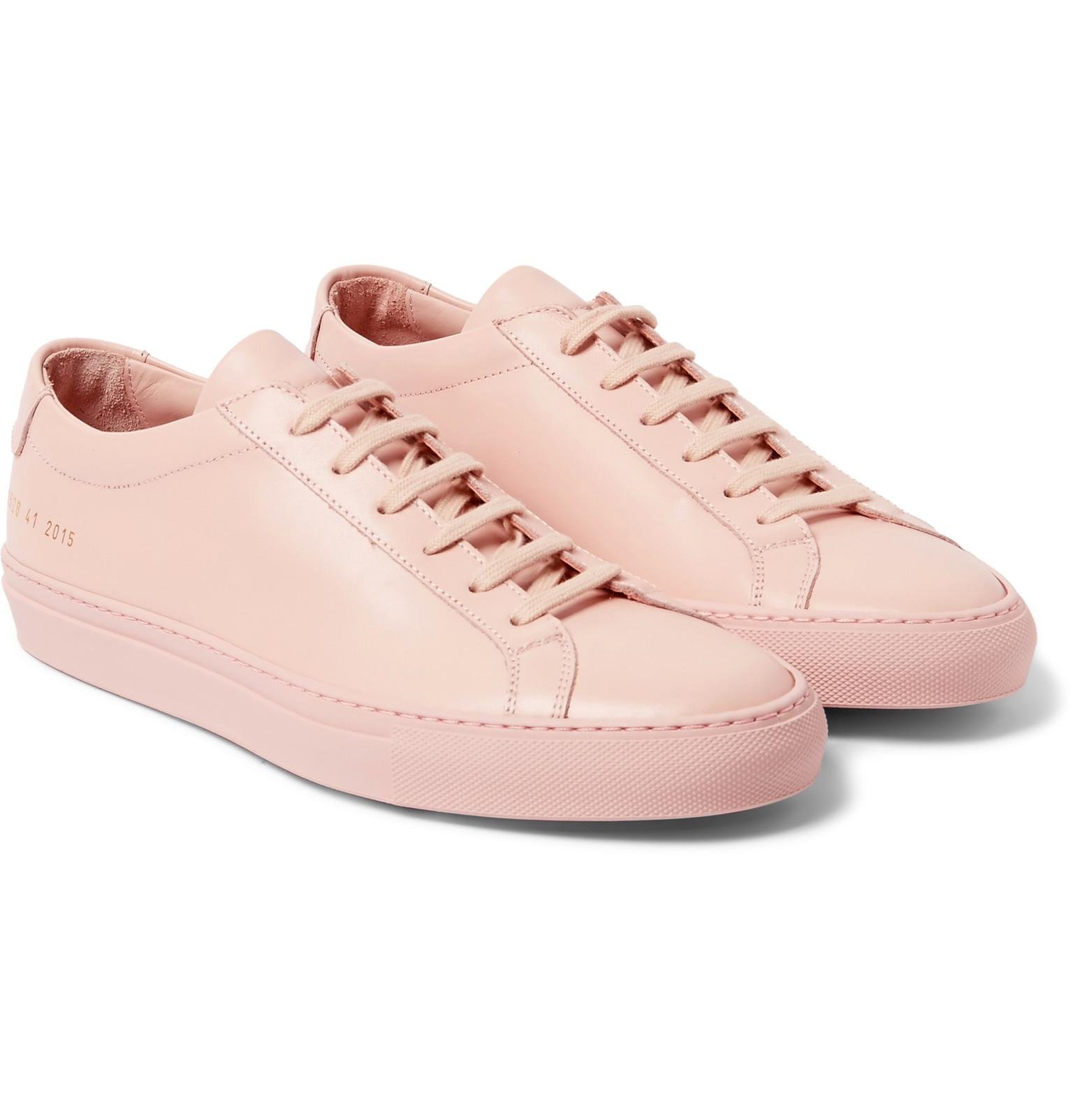 Common Projects Original Achilles Low-top Leather Trainers in Pink & Purple  (Pink) for Men | Lyst