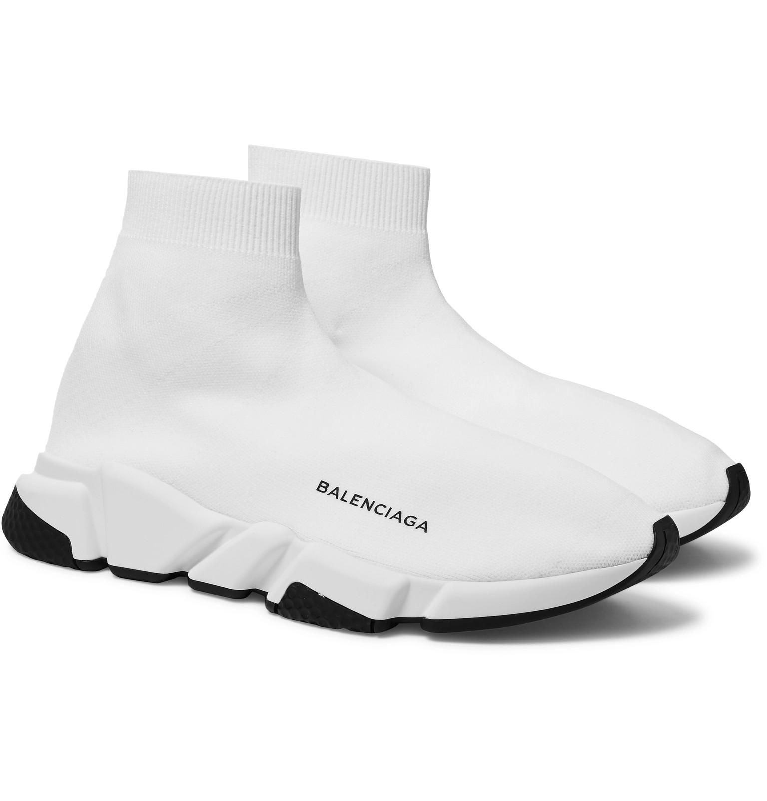 Balenciaga Speed Sock Stretch-knit Slip-on Sneakers in ...
