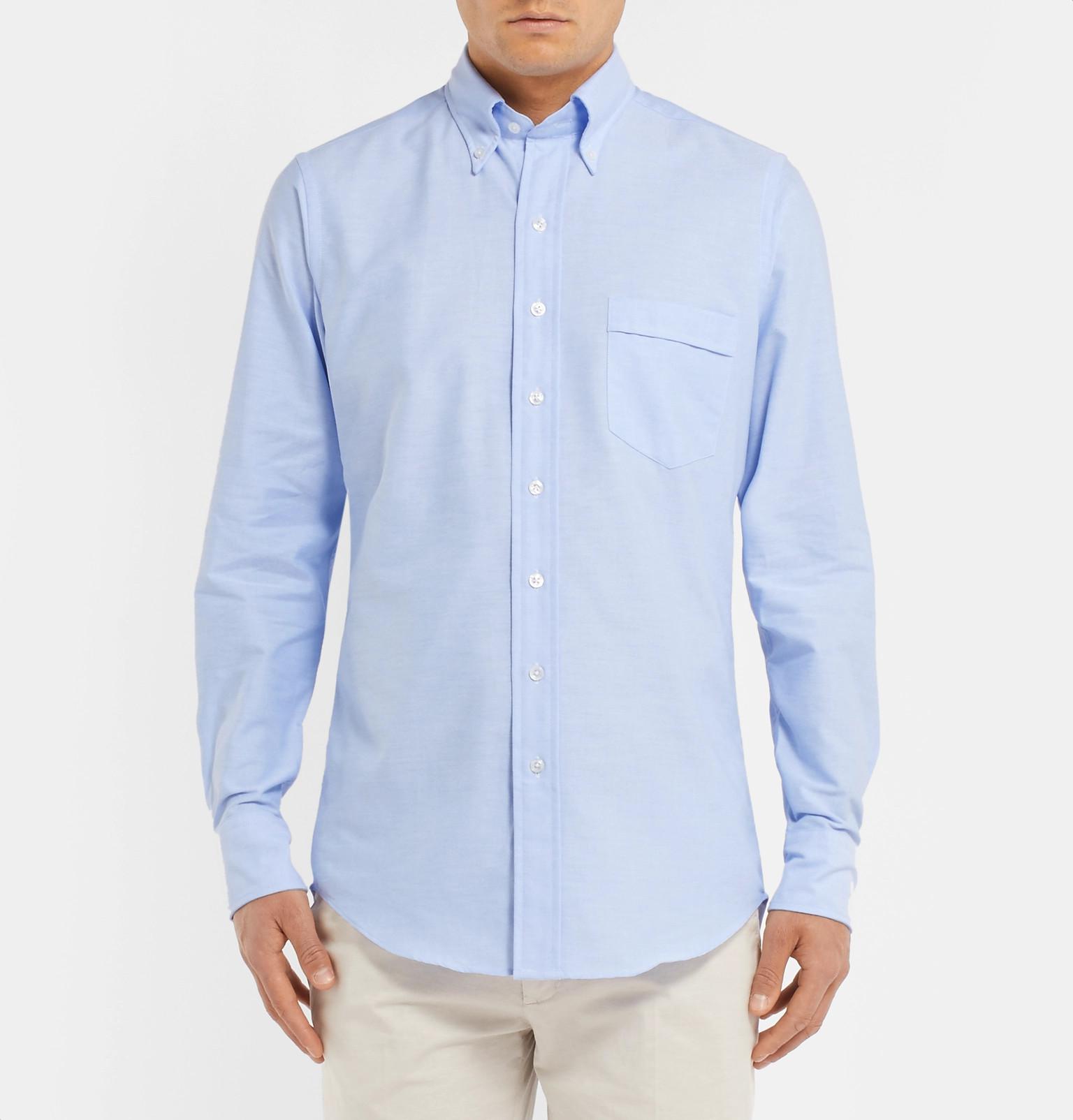 Drake's Easyday Slim-fit Button-down Collar Cotton Oxford Shirt in ...