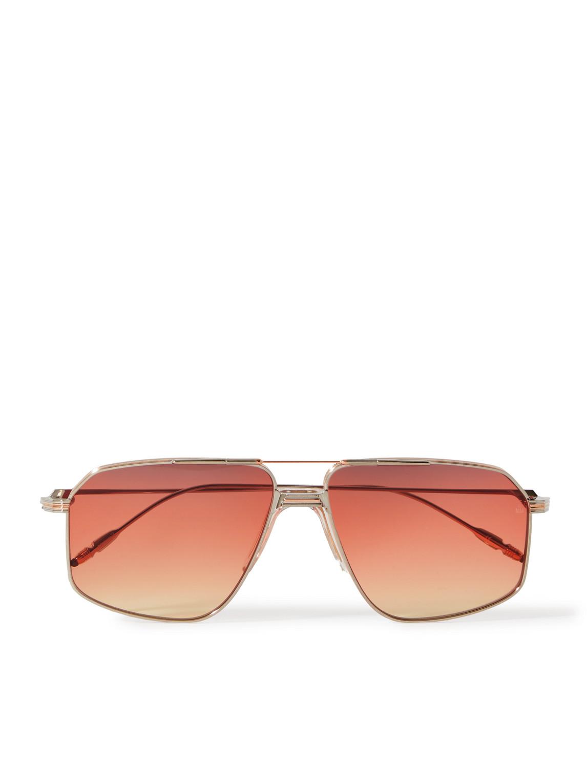 Jacques Marie Mage Jagger Aviatorstyle Silver And Rose Goldtone