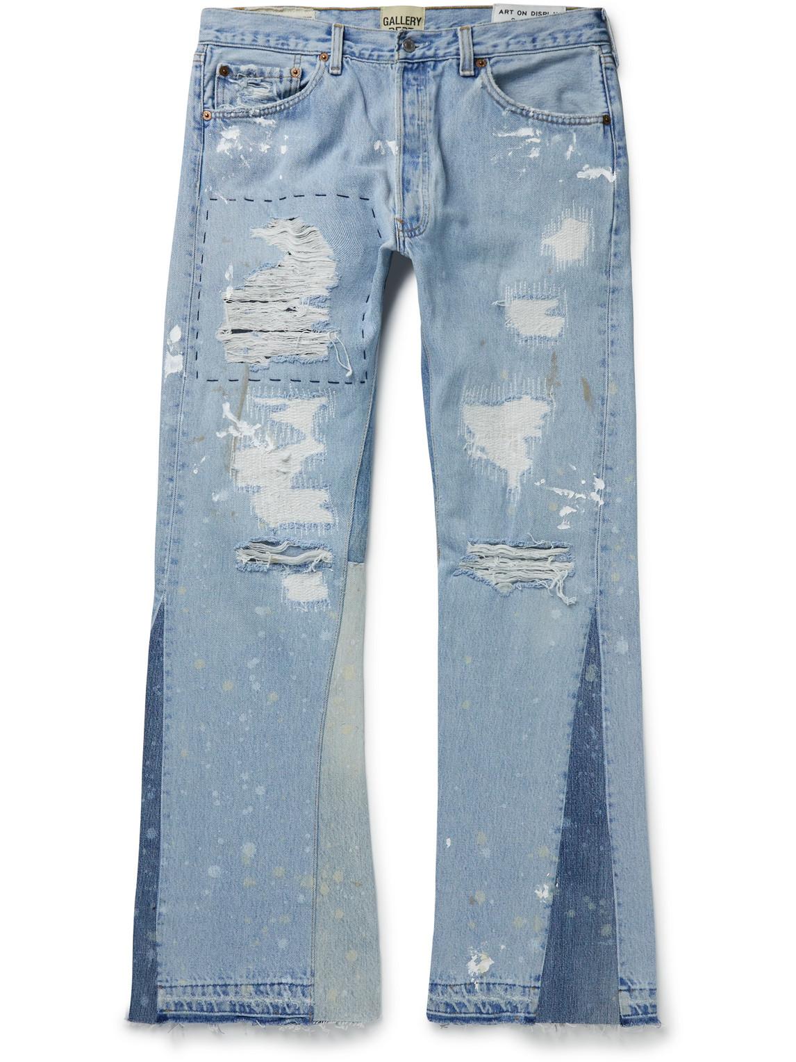 GALLERY DEPT. Indiana Flare Slim-fit Distressed Jeans in Blue for Men | Lyst