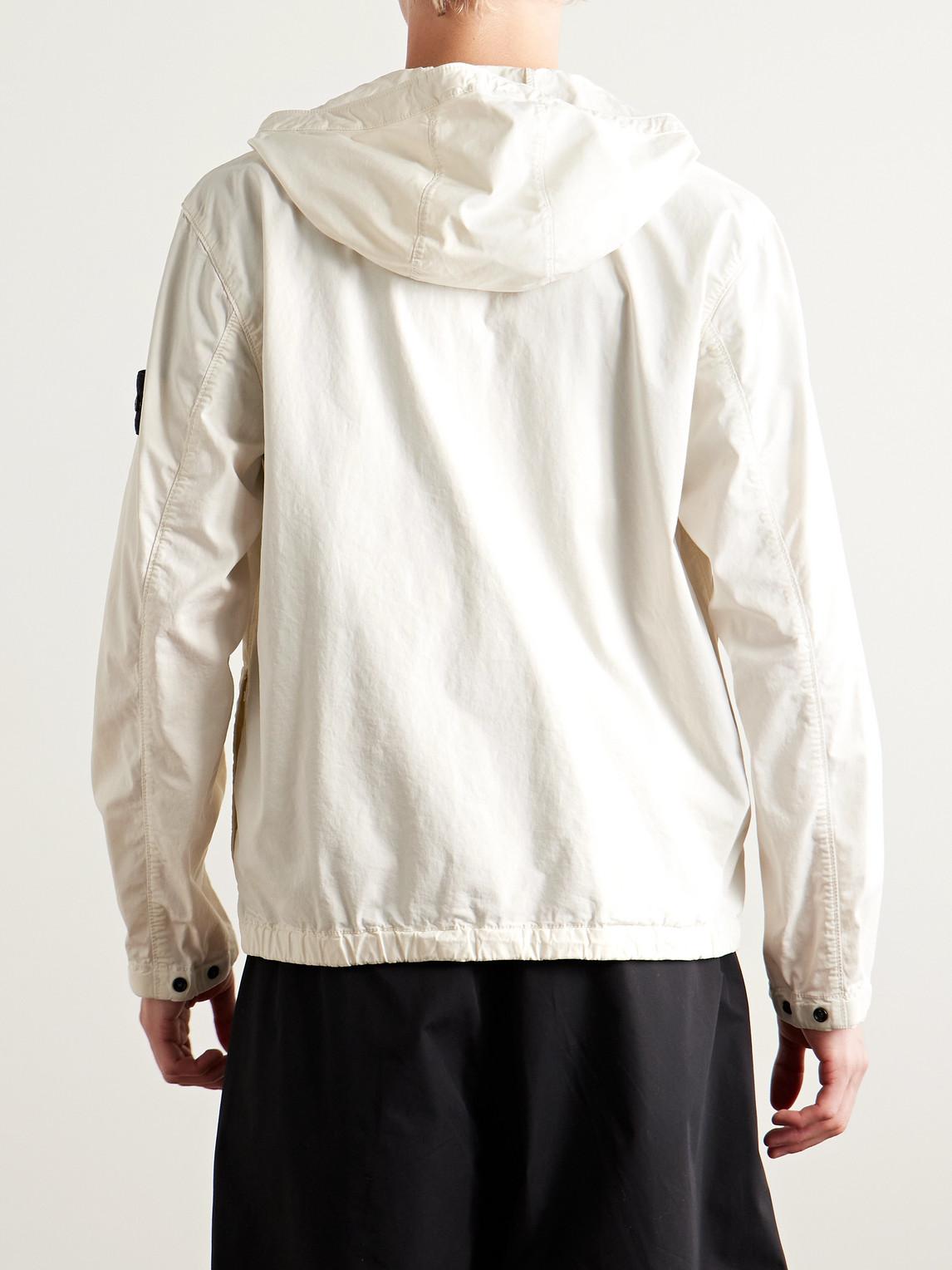 Stone Island Logo-appliquéd Garment-dyed Supima Cotton-blend Twill