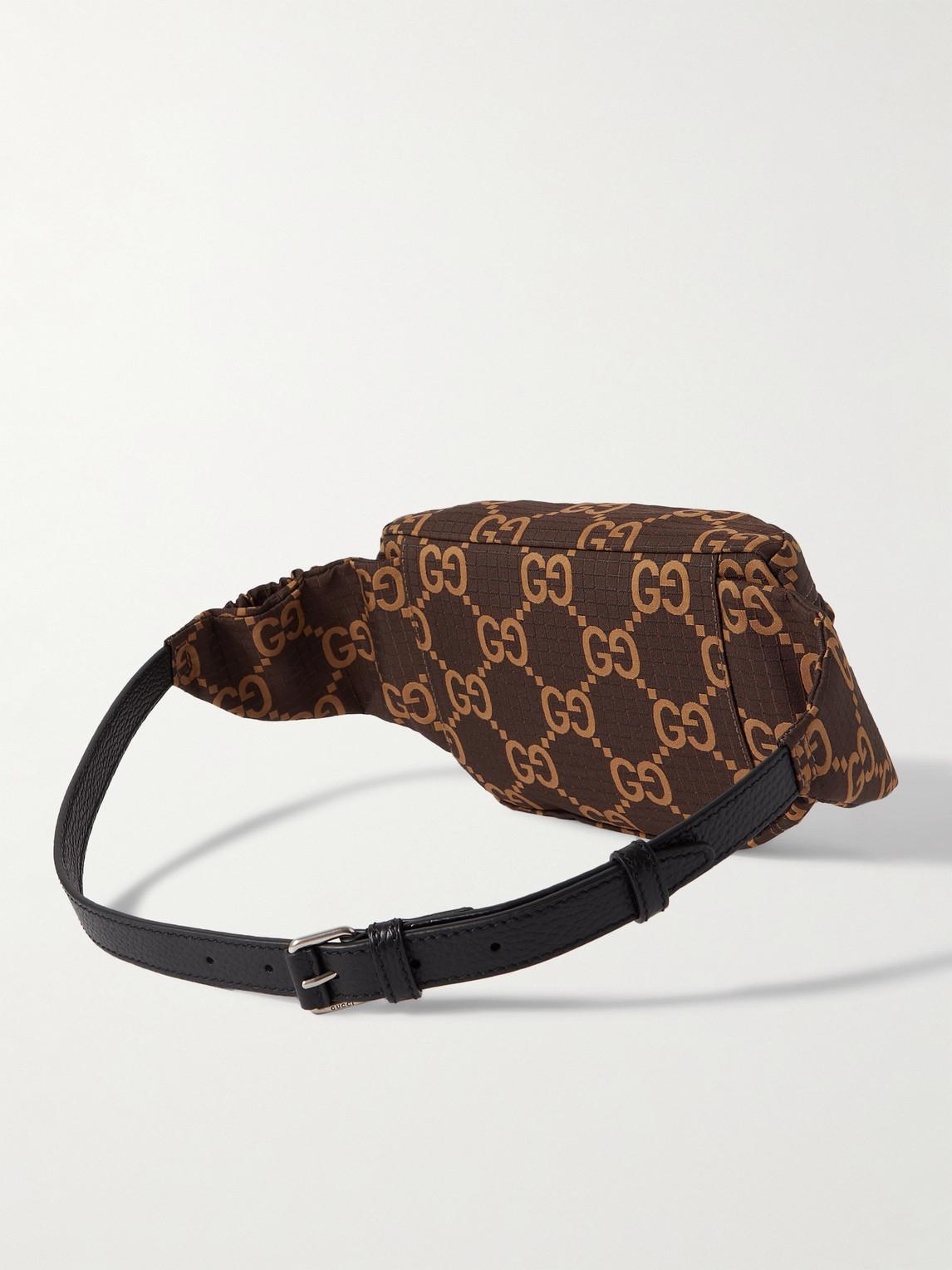 Gucci Leather-trimmed Belt Bag Brown