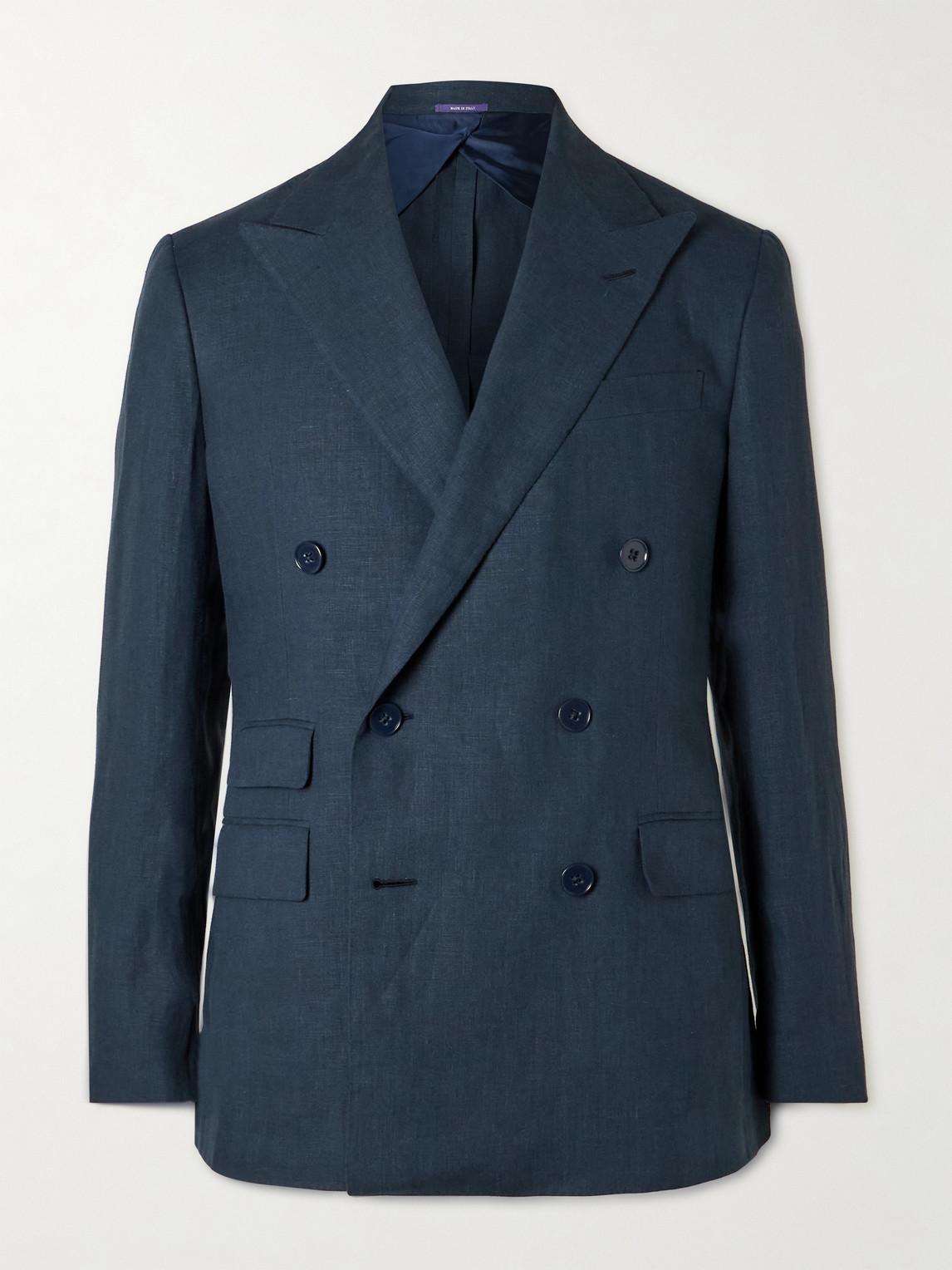 Ralph lauren double breasted blazer mens hot sale
