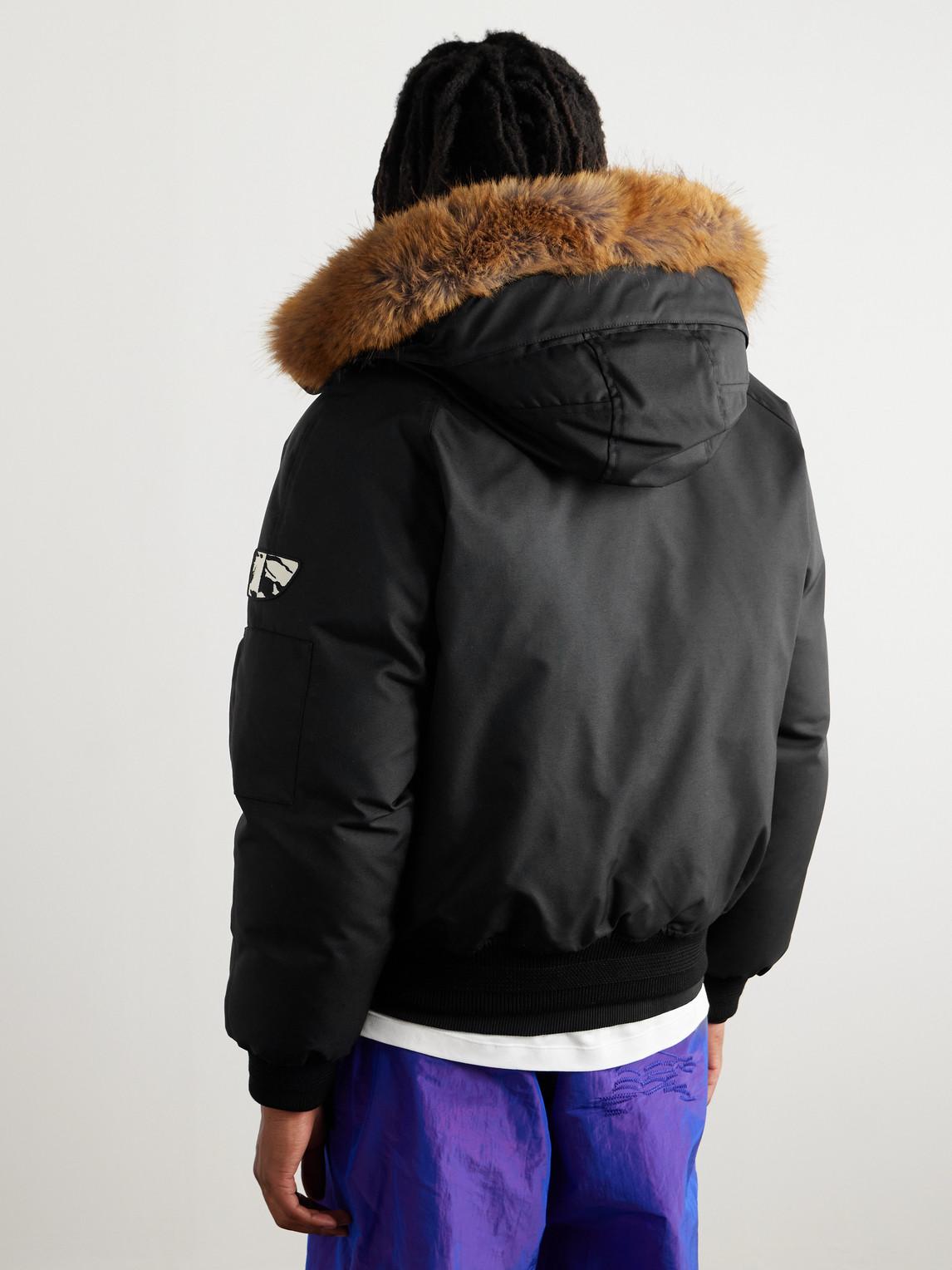 Parka Mens Faux Fur Bomber Jacket Parka Bomber Jacket Coat With