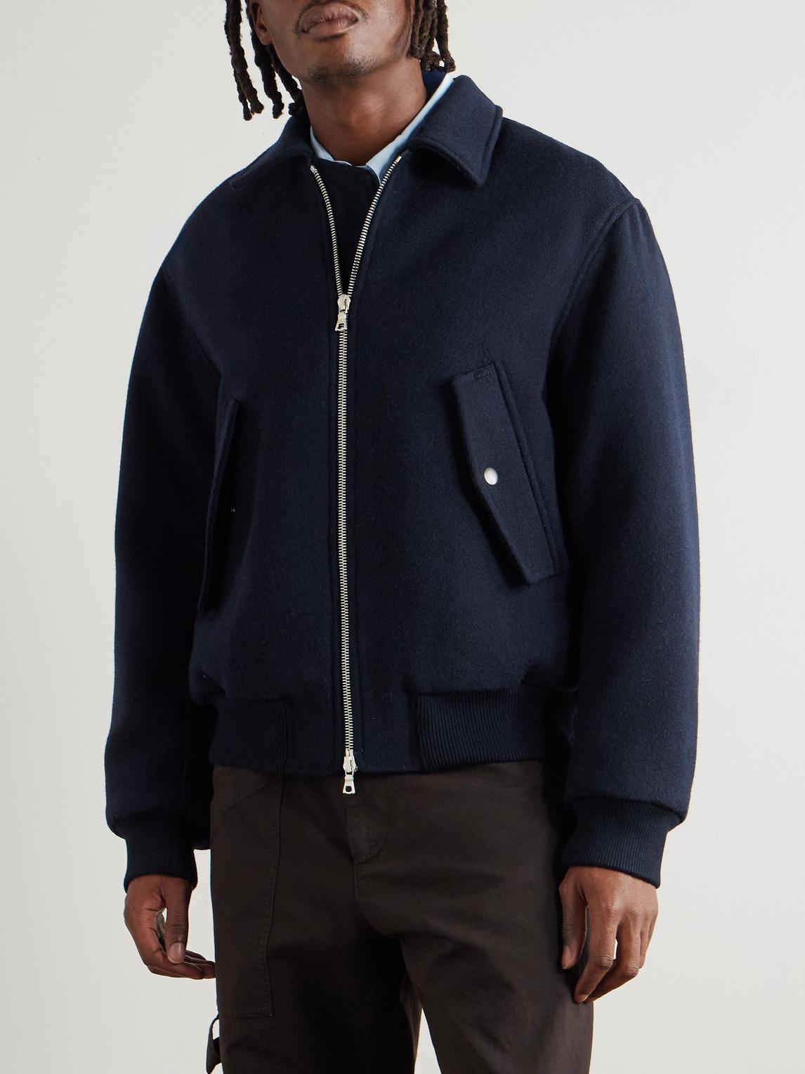 Dries Van Noten Wool Zip-Detailed Jacket in Blue for Men | Lyst Canada