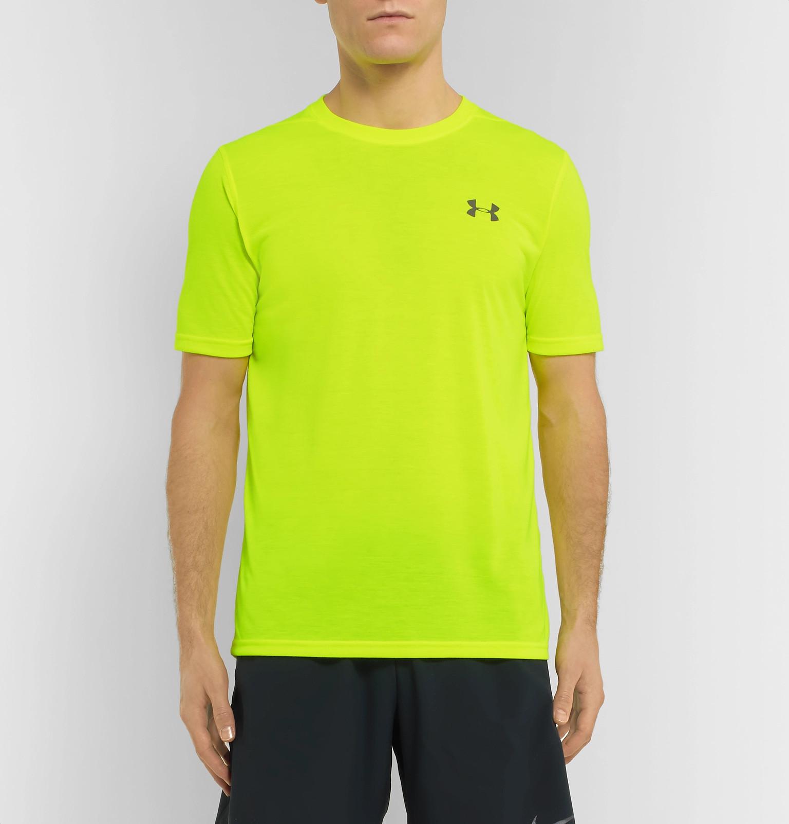 Under Armour Synthetic Threadborne Siro T-shirt in Yellow for Men - Lyst