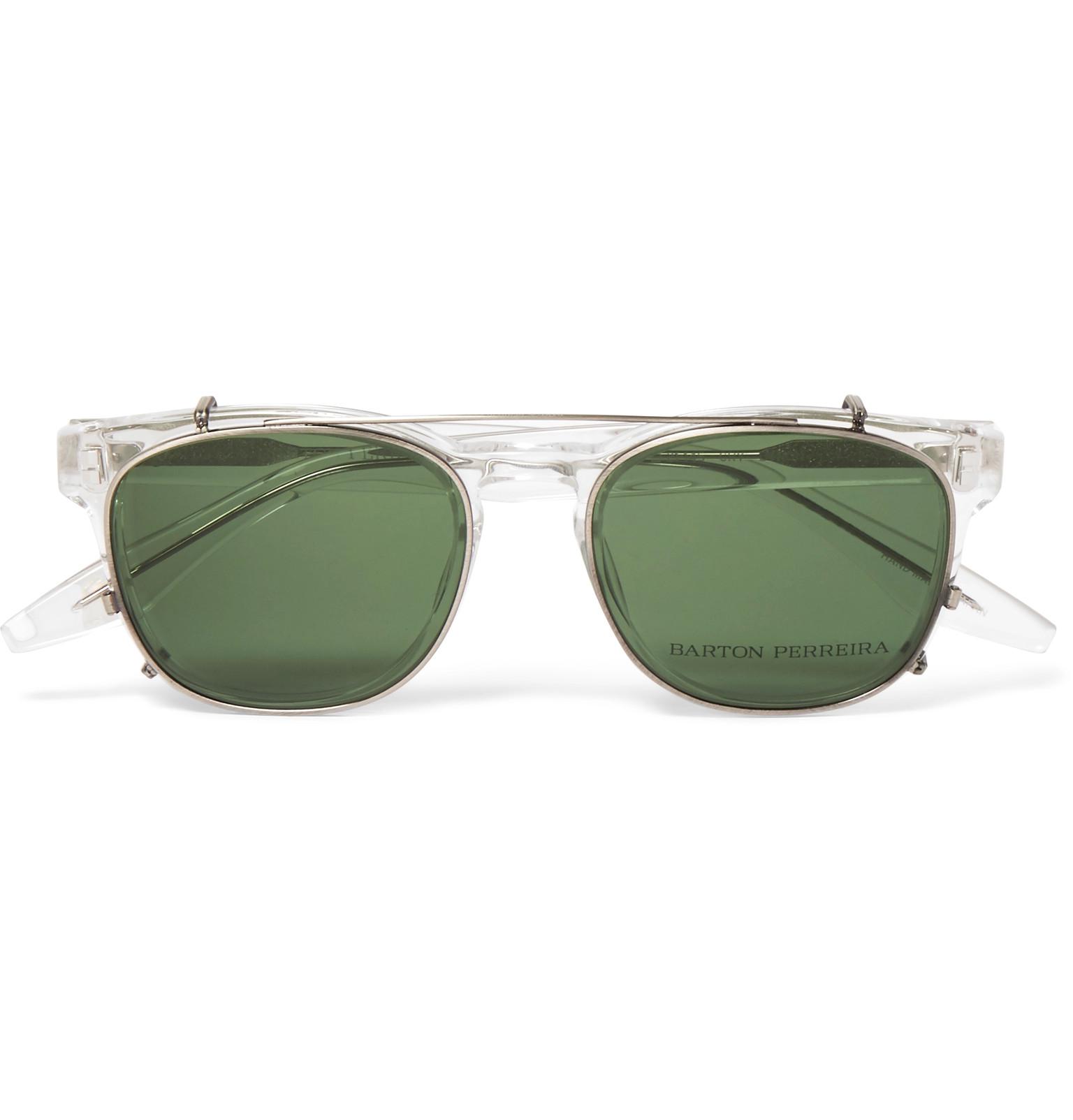 Lyst Barton Perreira Byron Dframe Acetate Optical Glasses With Clip