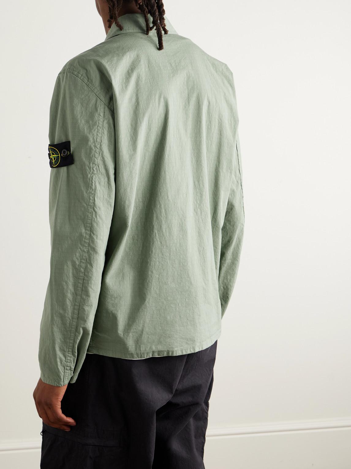 Cotton Overshirt Stone Island Overshirt Light Green Stone Island