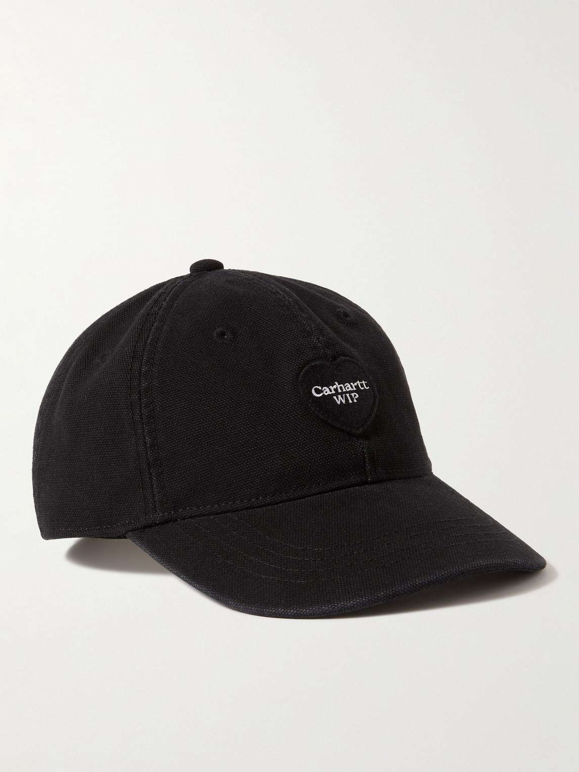 Carhartt WIP Logo-appliquéd Cotton-canvas Baseball Cap in Black for Men ...