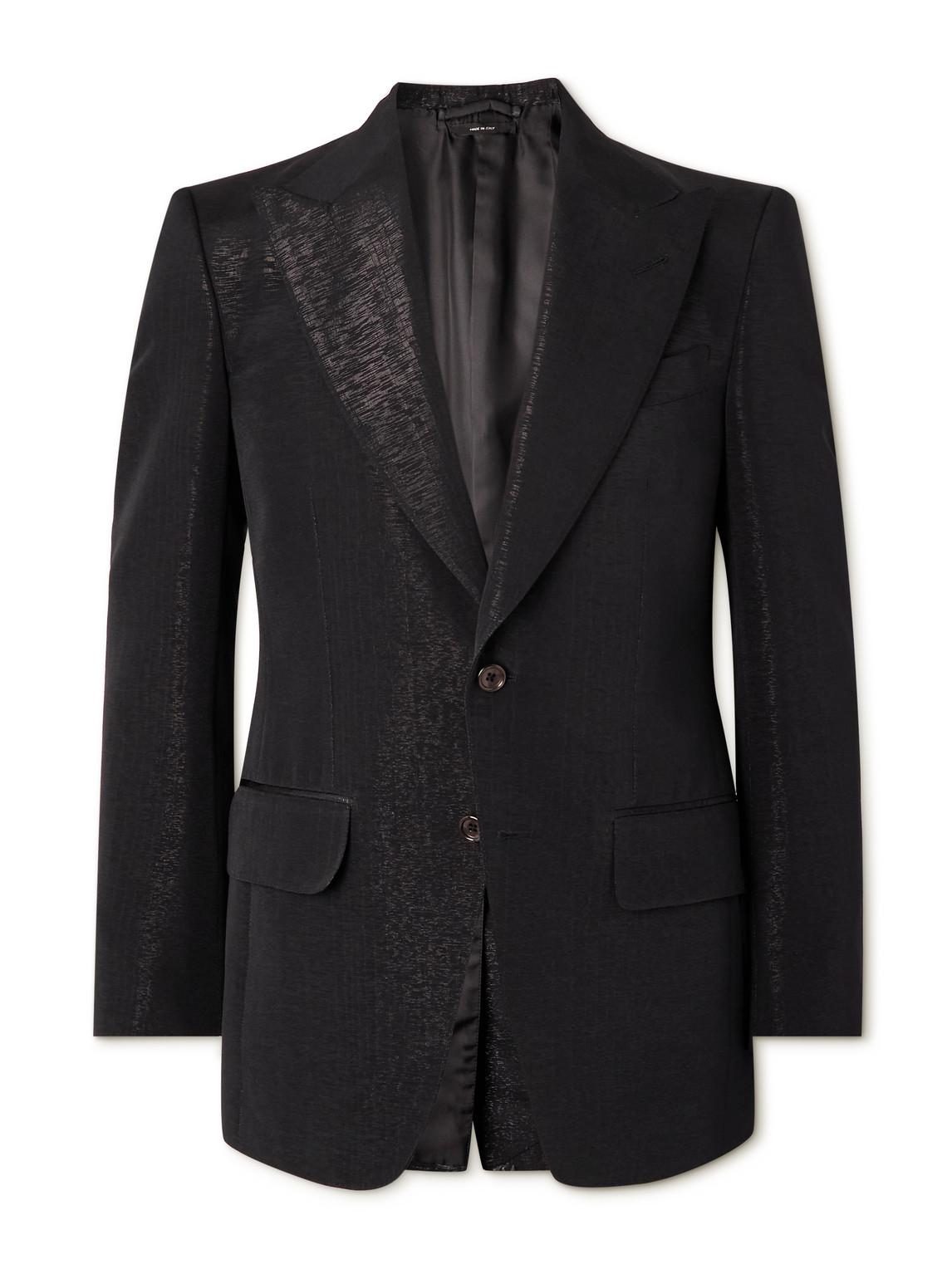 Tom Ford Atticus Slim-fit Metallic Gabardine Tuxedo Jacket in Black for ...