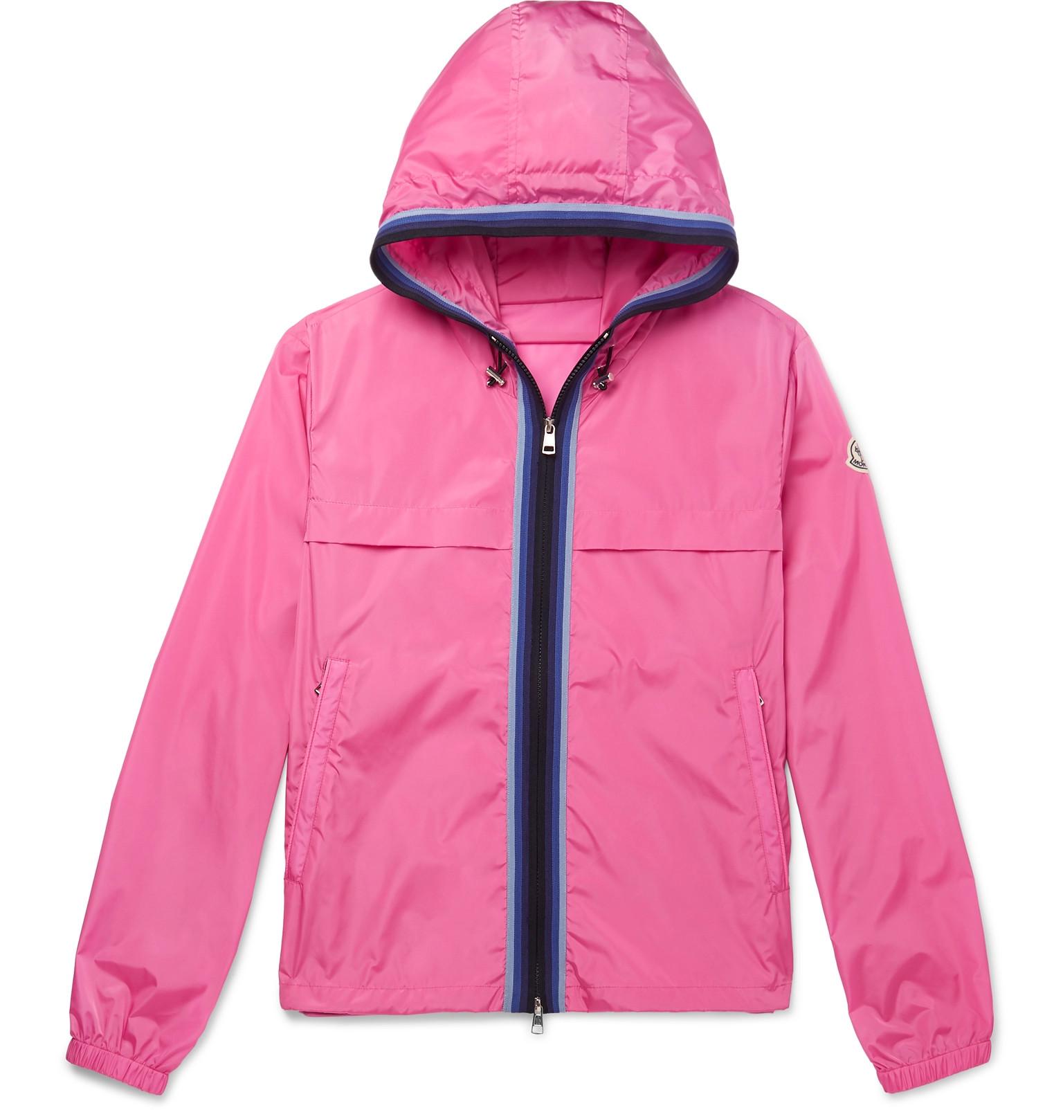 Moncler Anton Shell Hooded Jacket in Pink for Men - Lyst