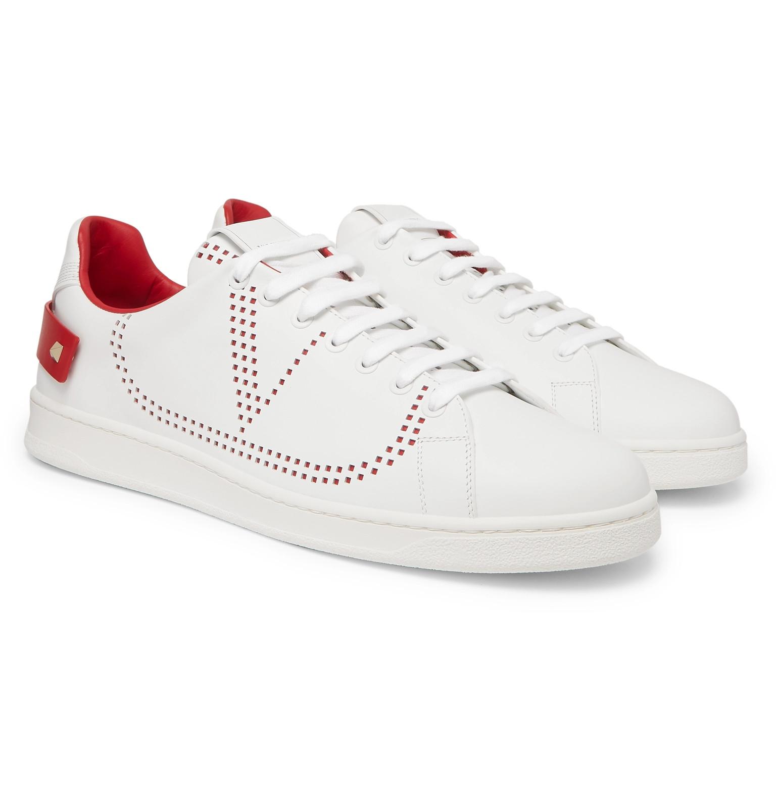 valentino garavani backnet leather sneakers