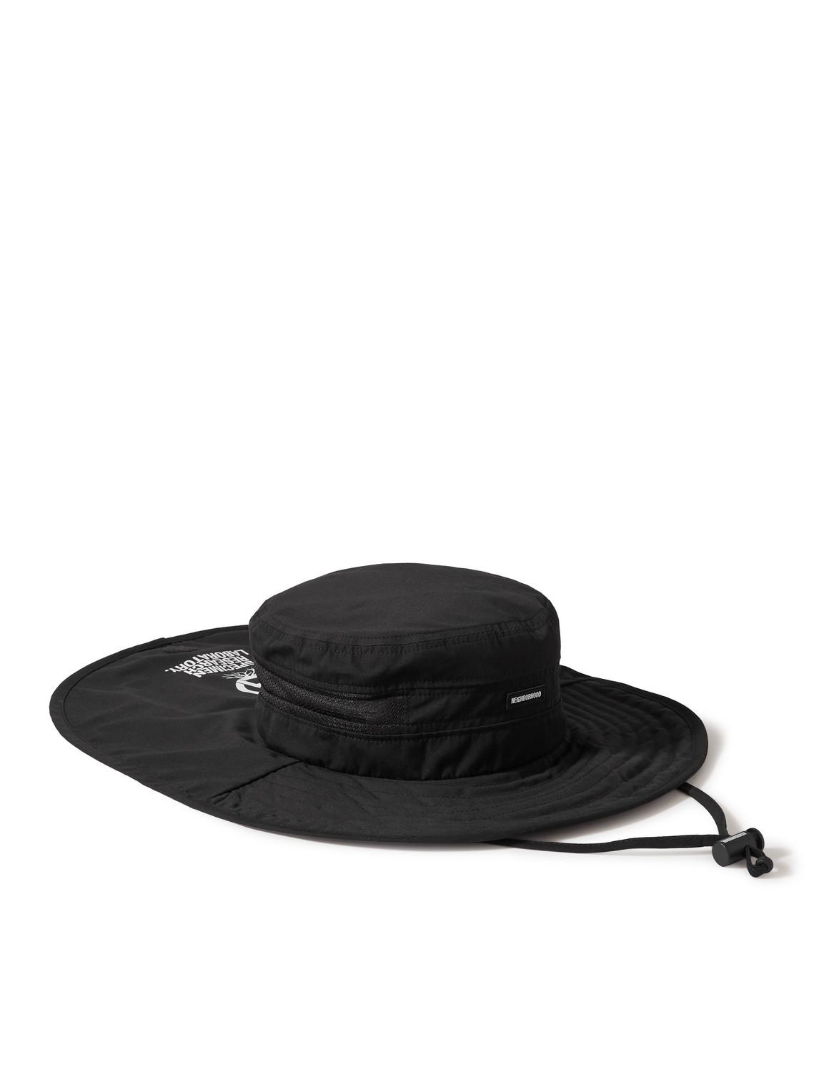 Neighborhood Srl Sunguard Printed Cotton-blend Canvas Hat in Black