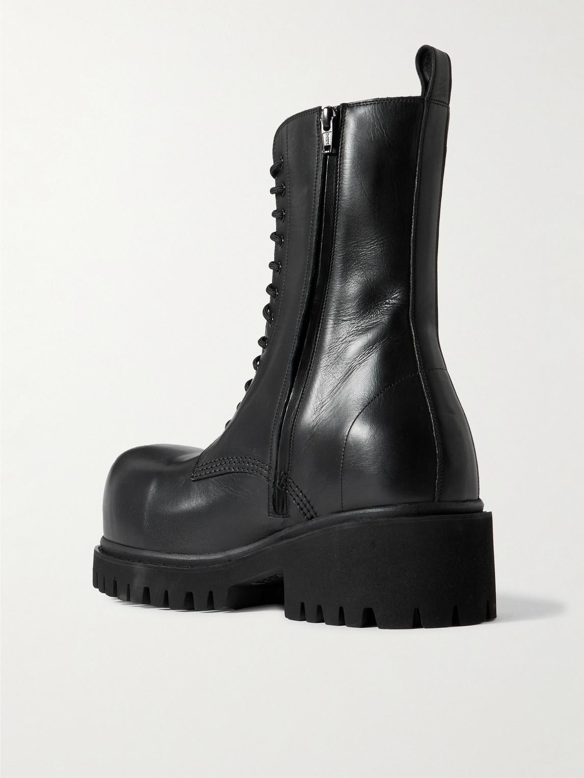Balenciaga Stomper Leather Boots in Black for Men Lyst UK