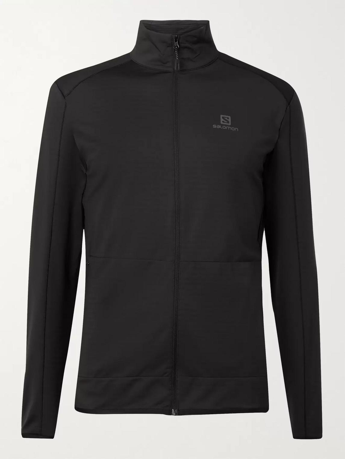 Salomon Outrack Stretch-jersey Mid-layer in Black -