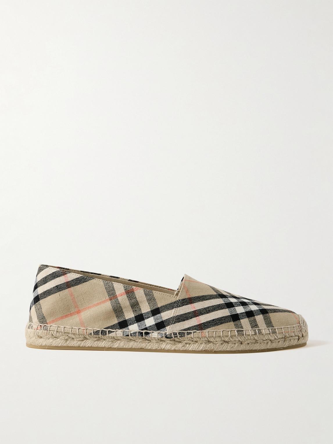 フラットシューズ Burberry Embroidered Canvas Espadrilles Burberry Men's Monogram Print Cotton Canvas Espadrilles