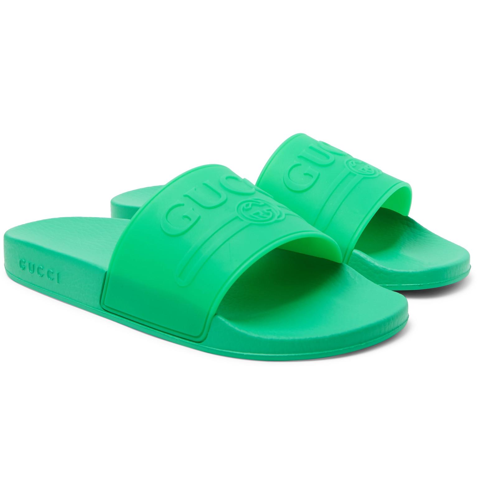 gucci lime green sandals