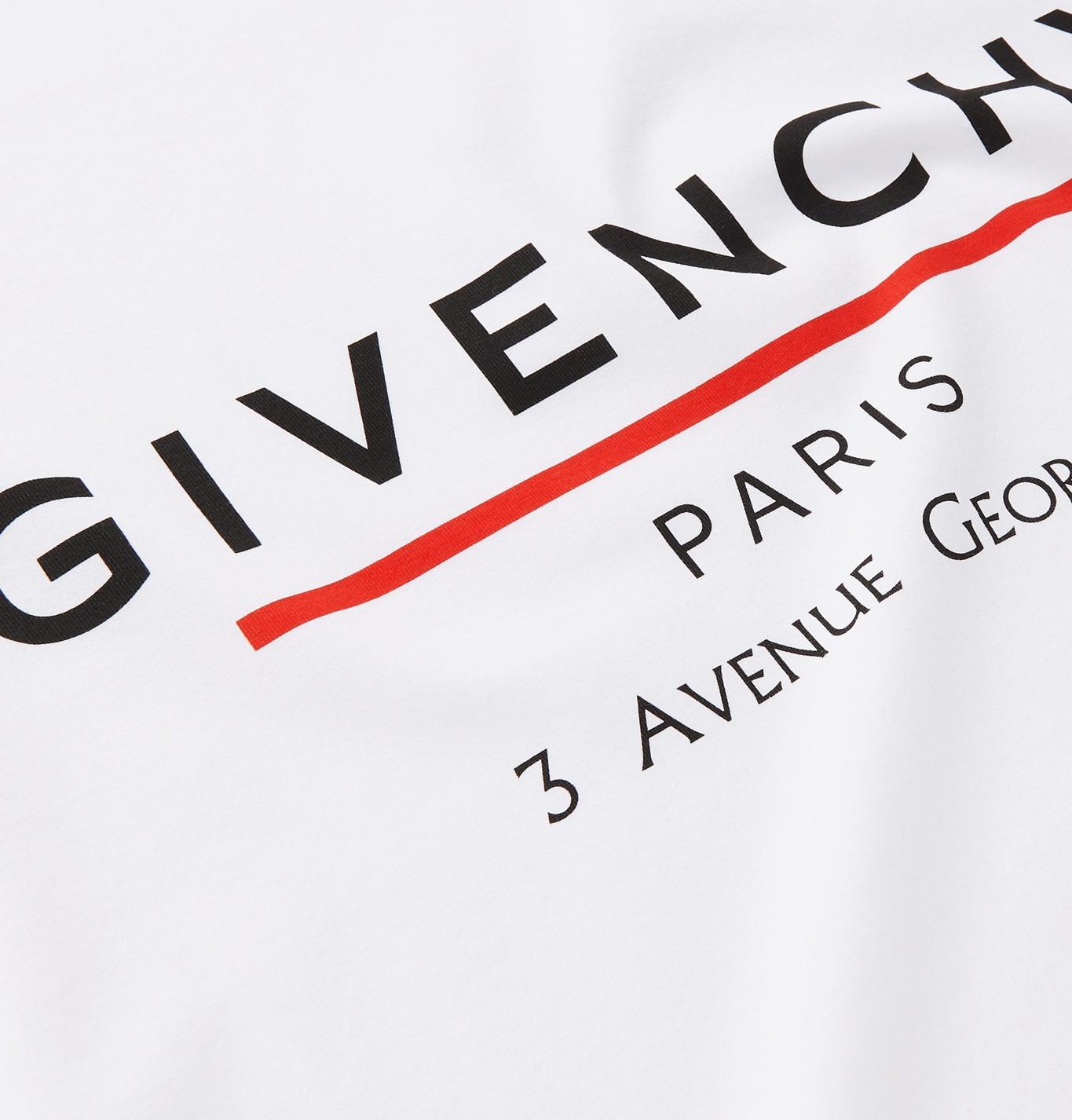 Givenchy Paris '3 Av George V' Logo T-shirt in White for Men | Lyst  Australia