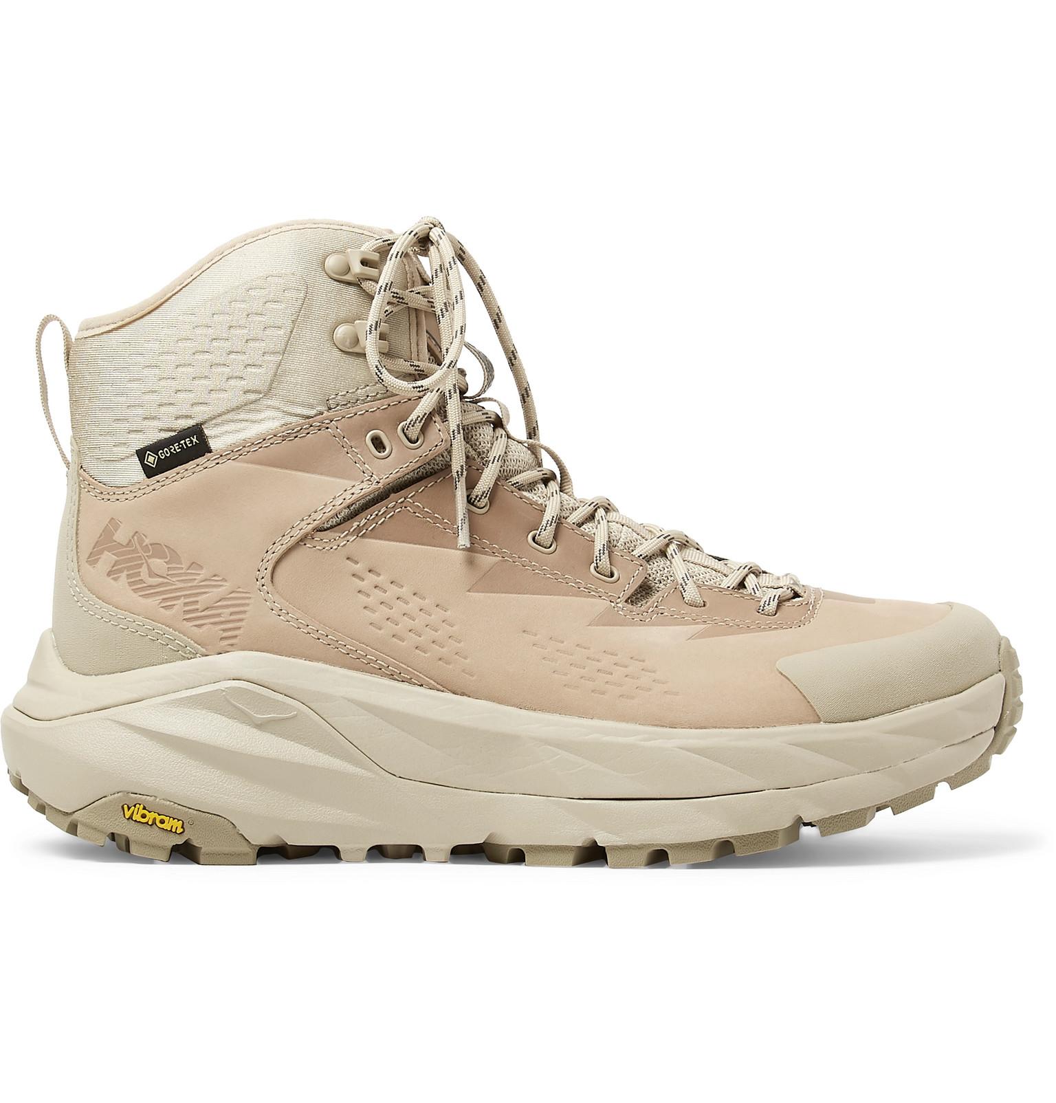 Hoka One One Kaha Goretex And Leather Boots in Natural for Men Lyst