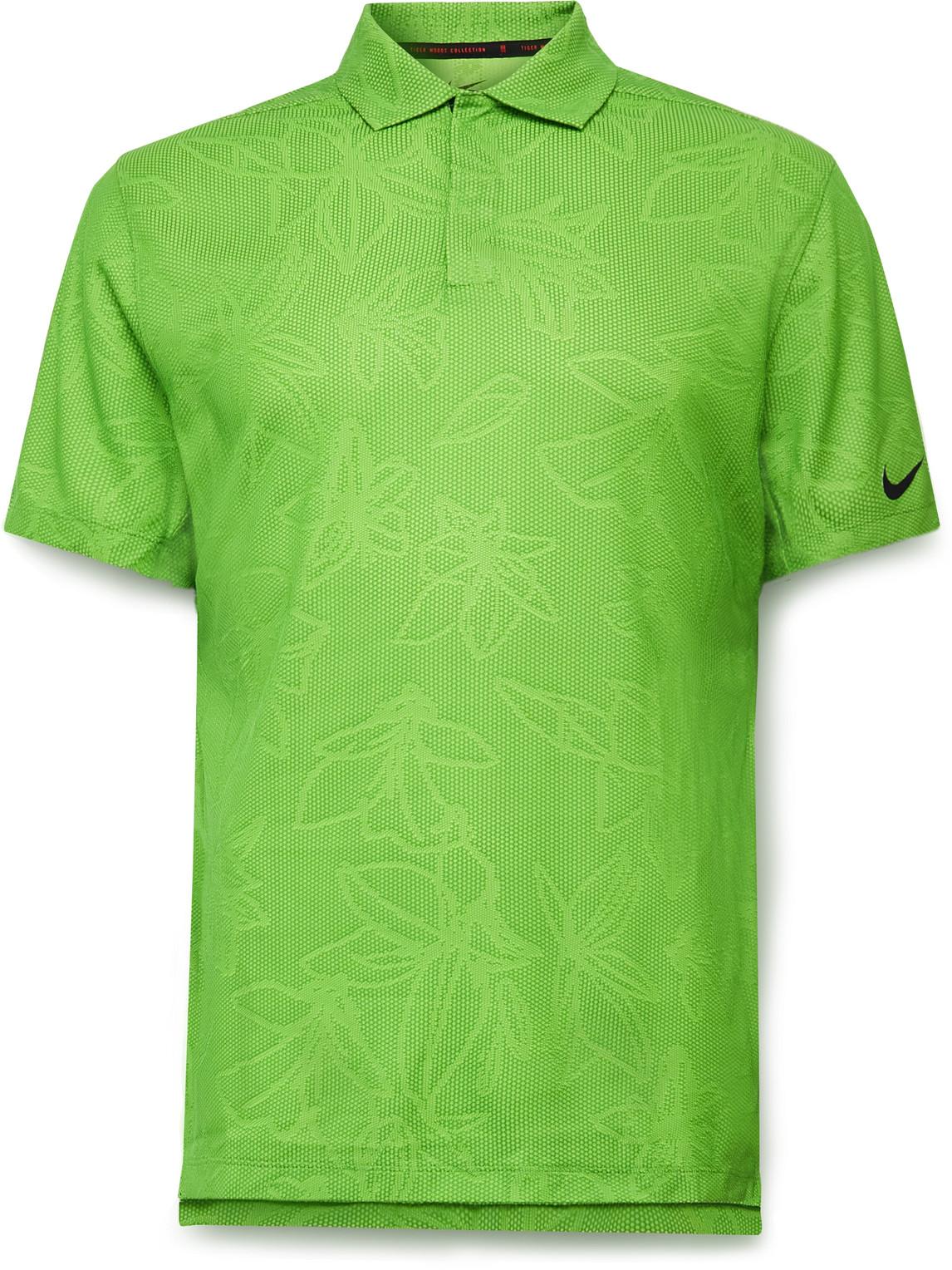 Nike Tiger Woods Floral-jacquard Dri-fit Adv Golf Polo Shirt in Green ...