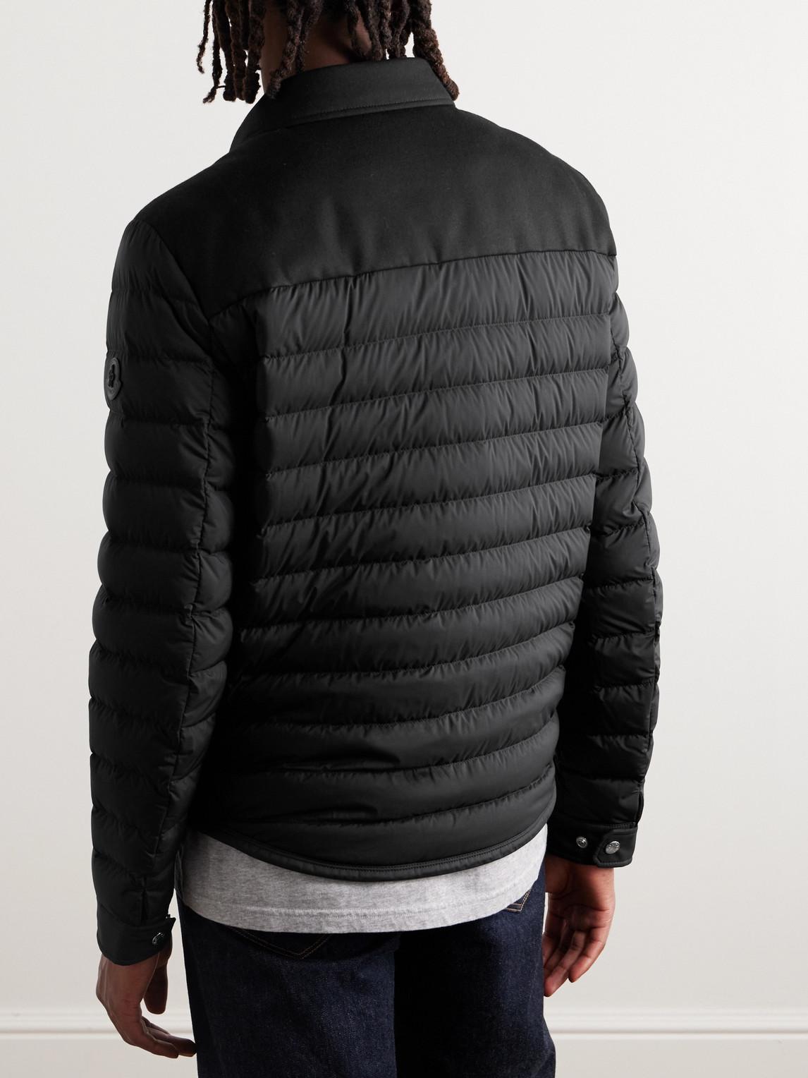 Paneled stretch shop wool jacket