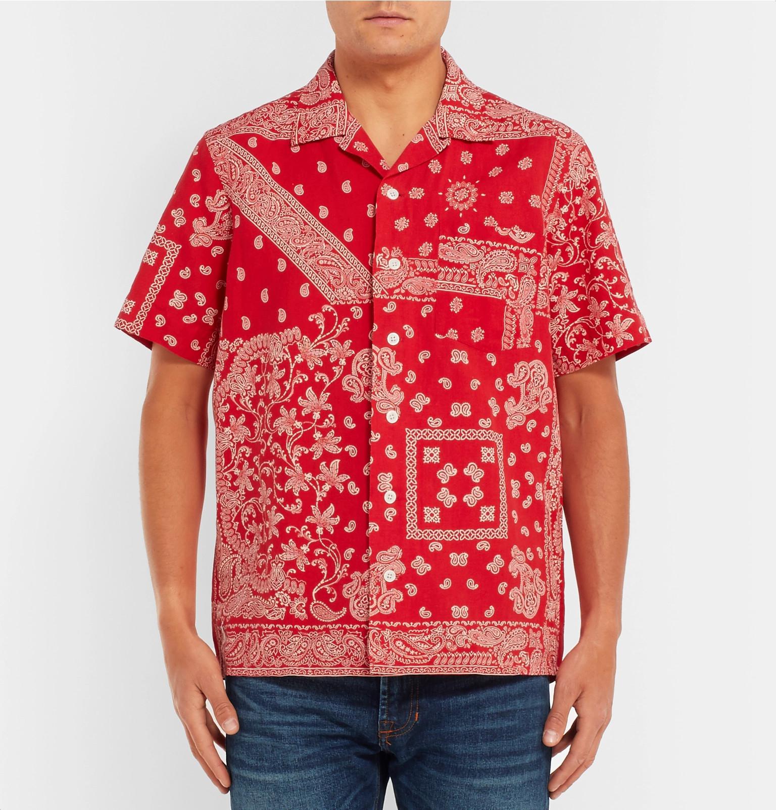 polo ralph lauren red bandana shirt