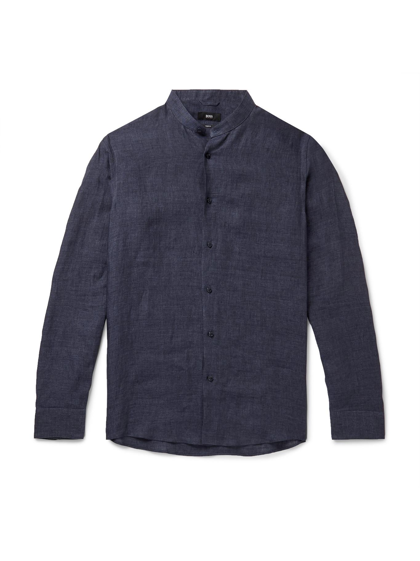 hugo boss linen shirt