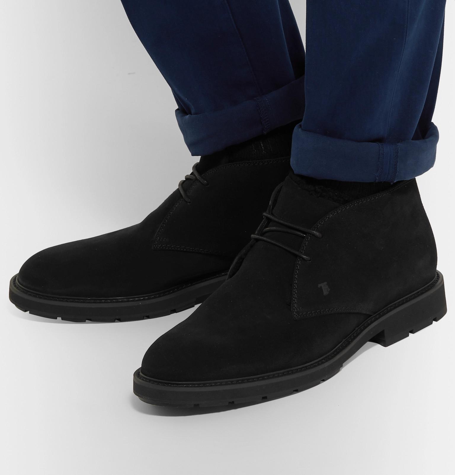 tod's shearling lined boots