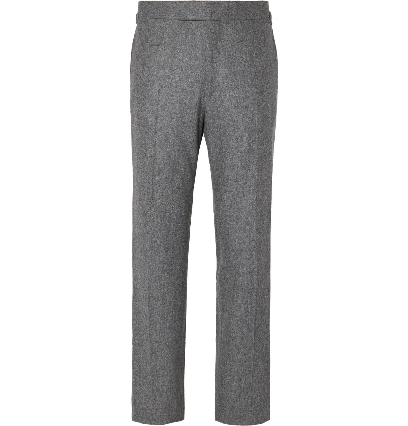 Kingsman Grey Slim-fit Conrad Wool-flannel Trousers in Gray for Men - Lyst