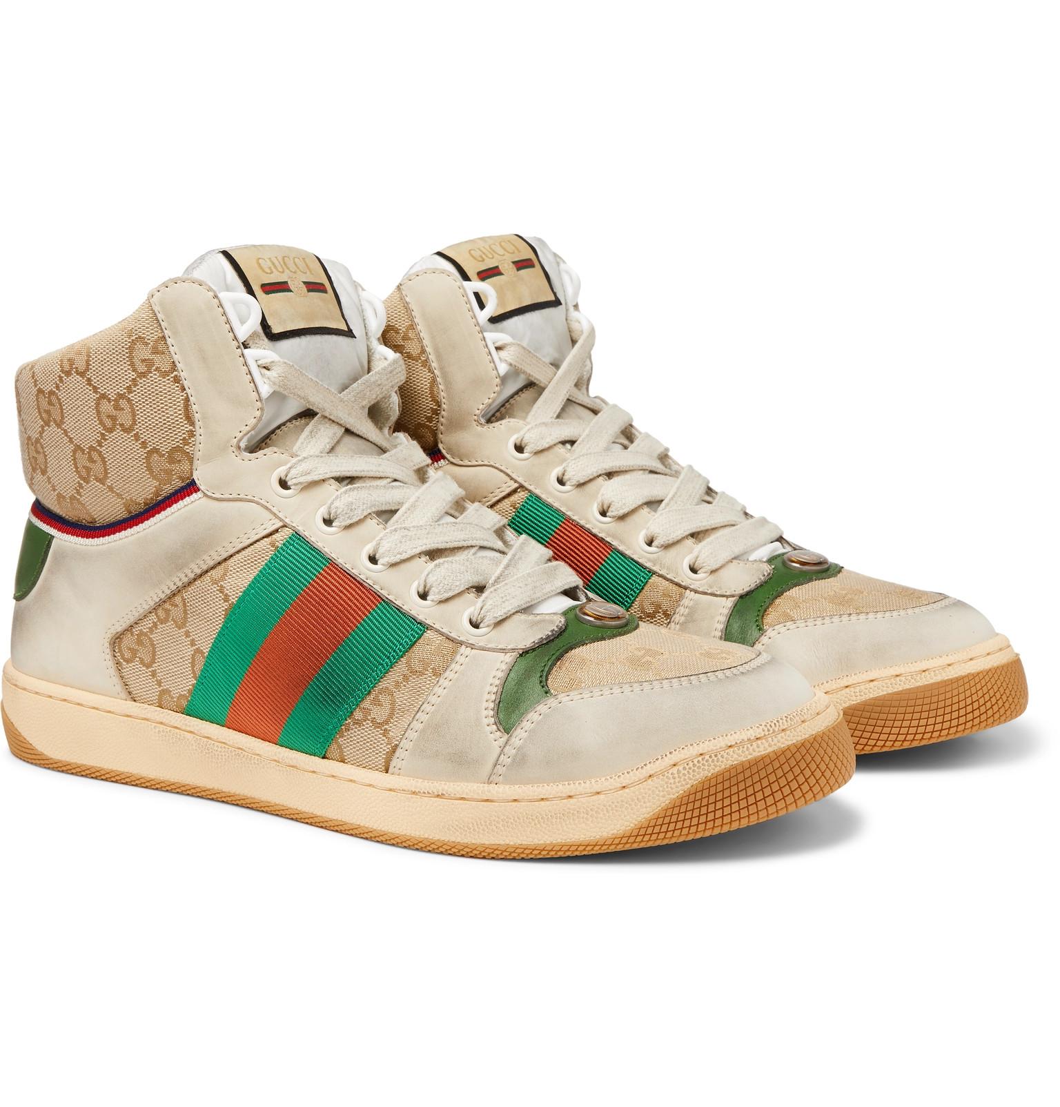 gucci screener sneakers high top