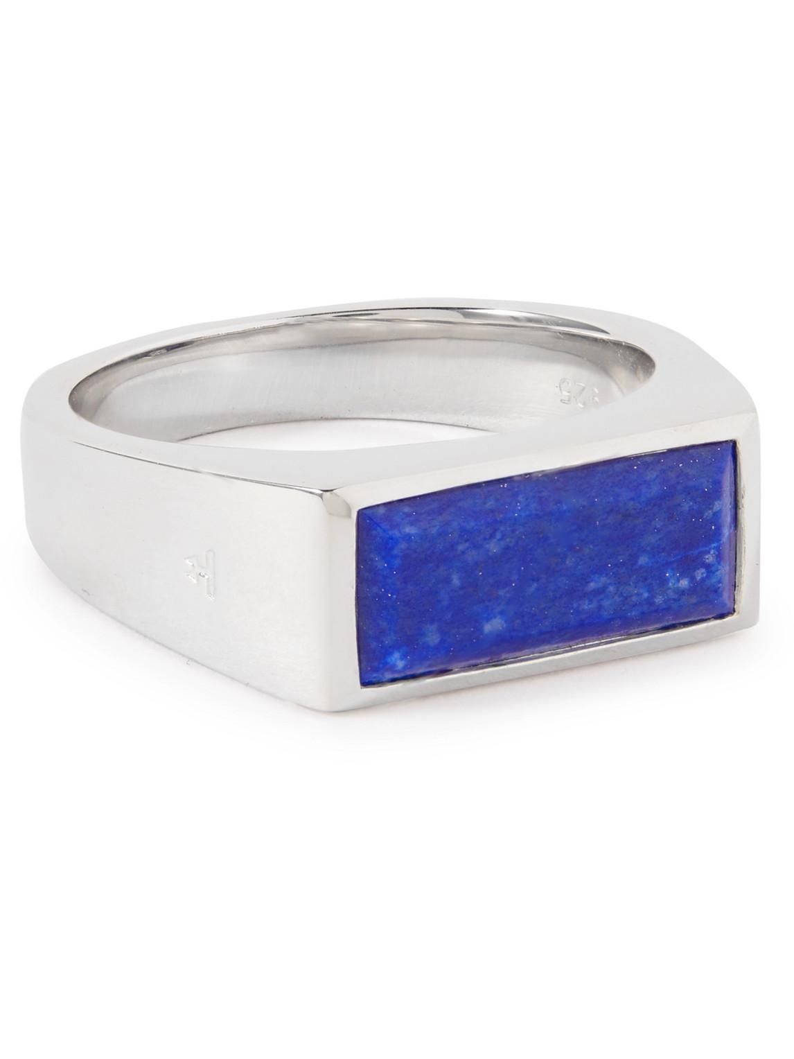 Tom Wood Peaky Silver Lapis Ring in Blue for Men | Lyst