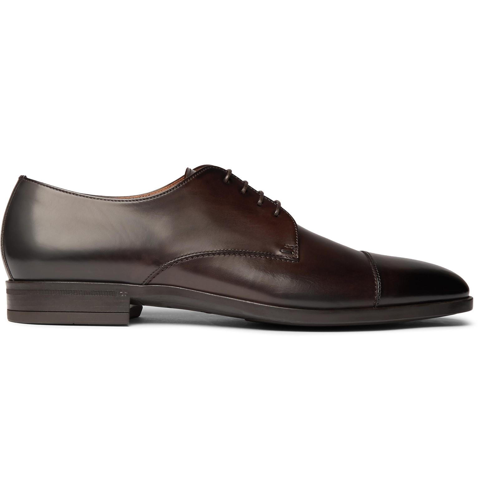 BOSS by HUGO BOSS Kensington Leather Derby Shoes in Brown for Men | Lyst
