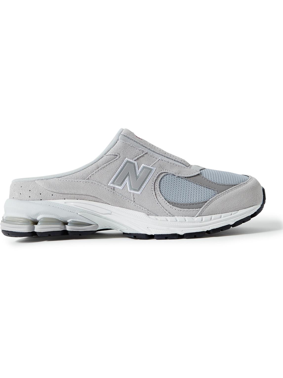 New Balance 2002rm Suede And Mesh Mules in Gray for Men | Lyst